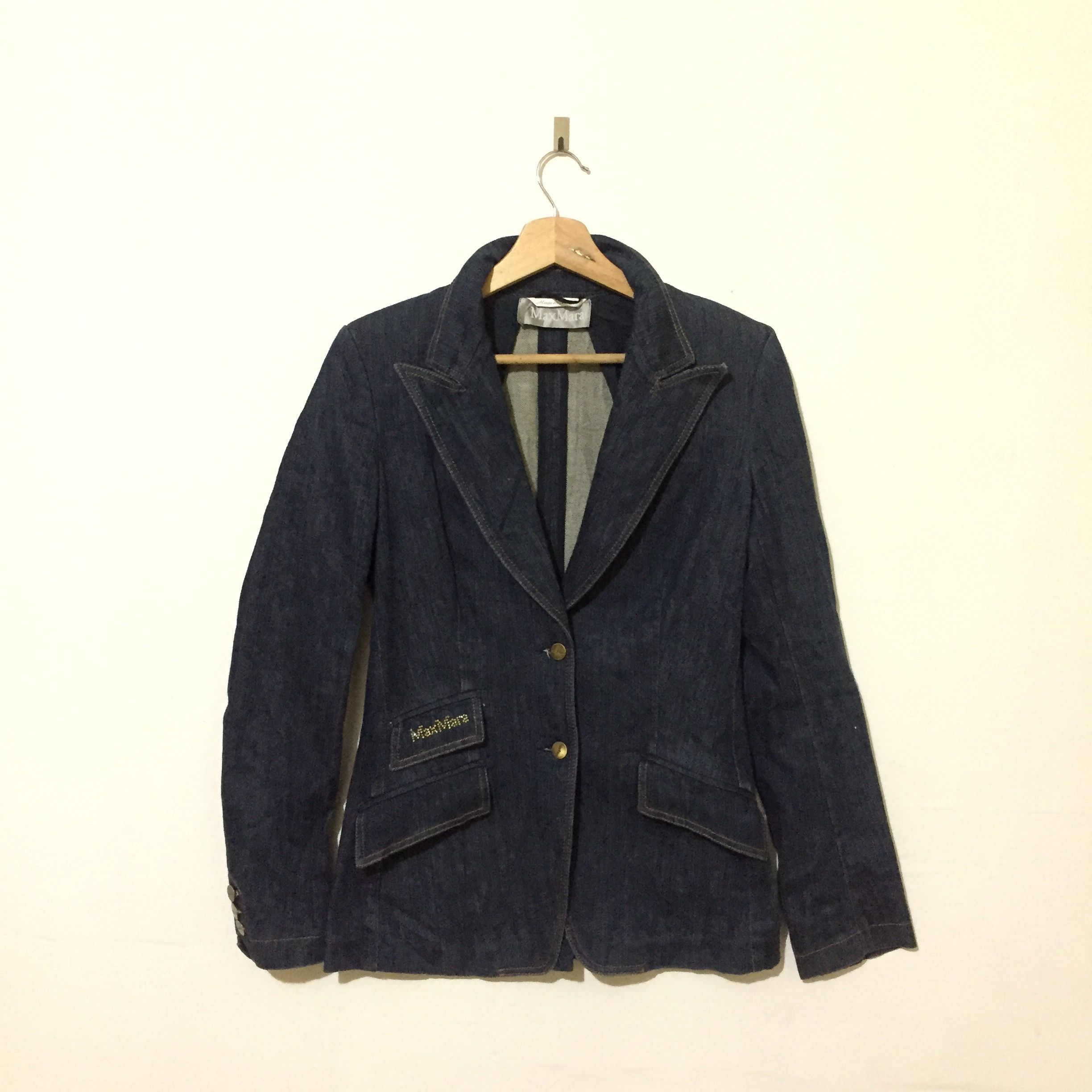 Designer × Japanese Brand × Max Mara Vintage Max Mara Jeans Jacket Italy Size M / US 6-8 / IT 42-44 - 1 Thumbnail