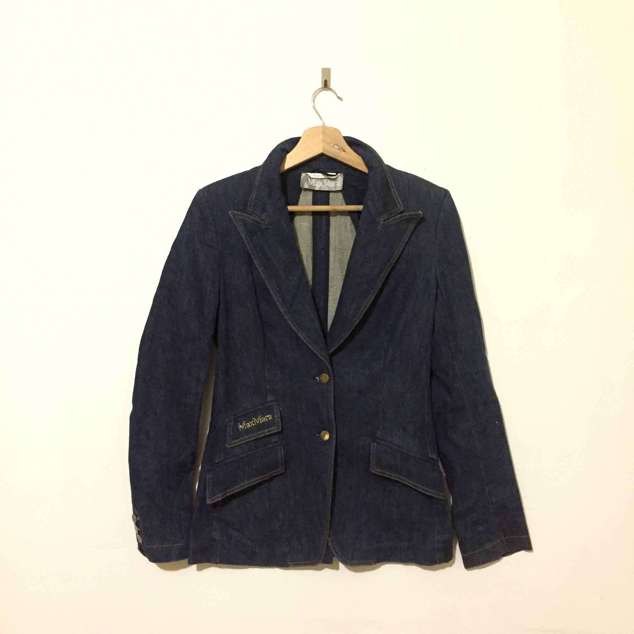 Designer Vintage Max Mara Jeans Jacket Italy | Grailed