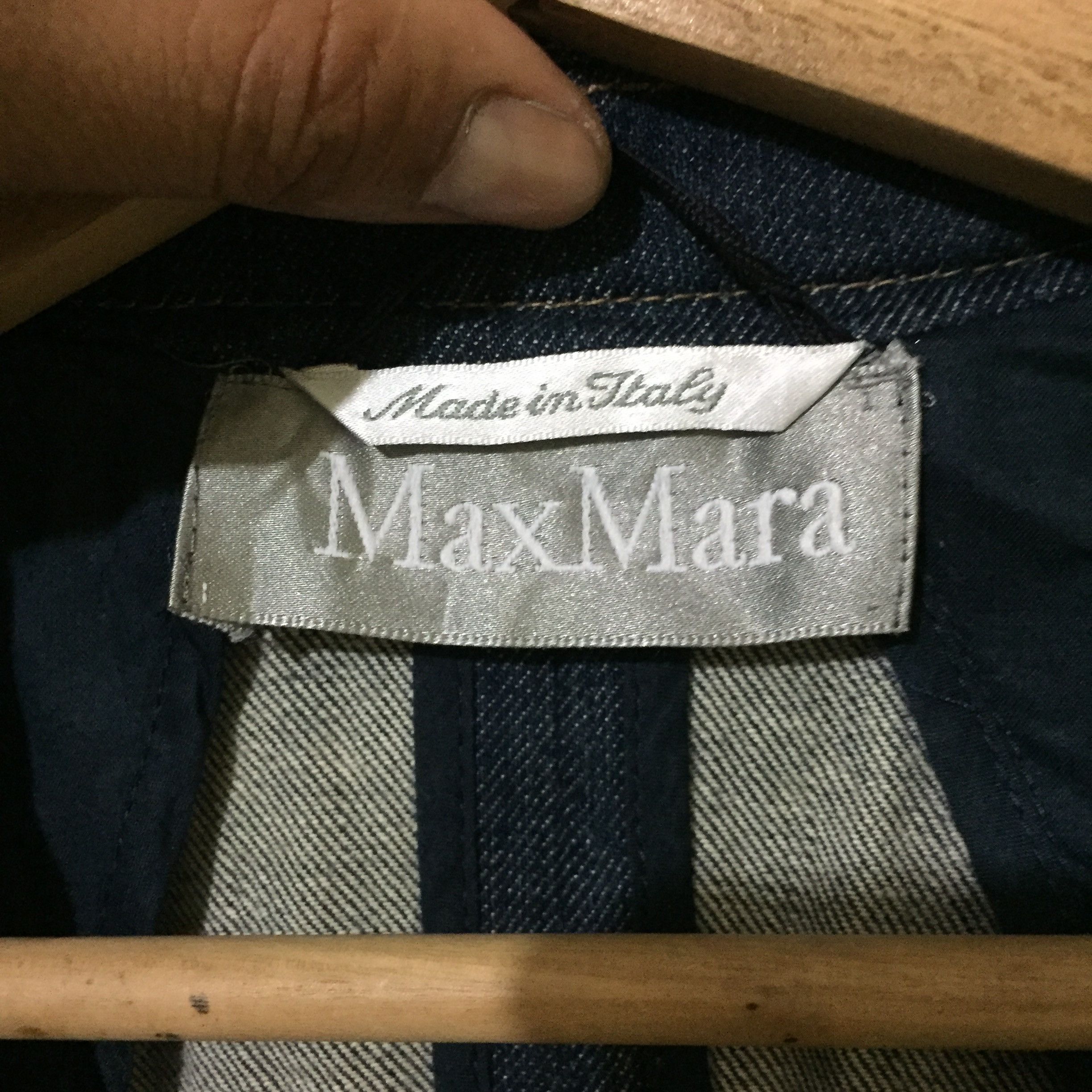 Designer × Japanese Brand × Max Mara Vintage Max Mara Jeans Jacket Italy Size M / US 6-8 / IT 42-44 - 5 Thumbnail