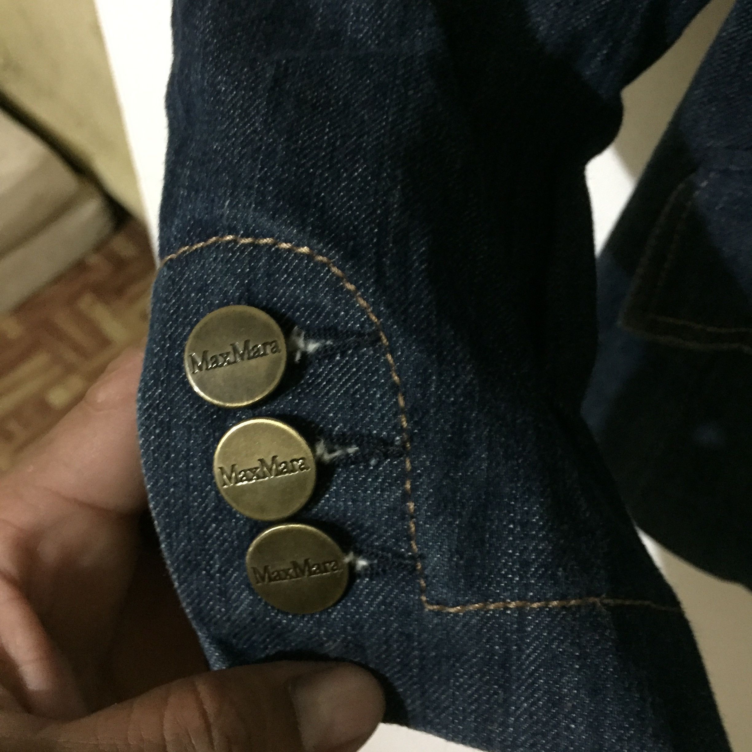 Designer × Japanese Brand × Max Mara Vintage Max Mara Jeans Jacket Italy Size M / US 6-8 / IT 42-44 - 6 Thumbnail