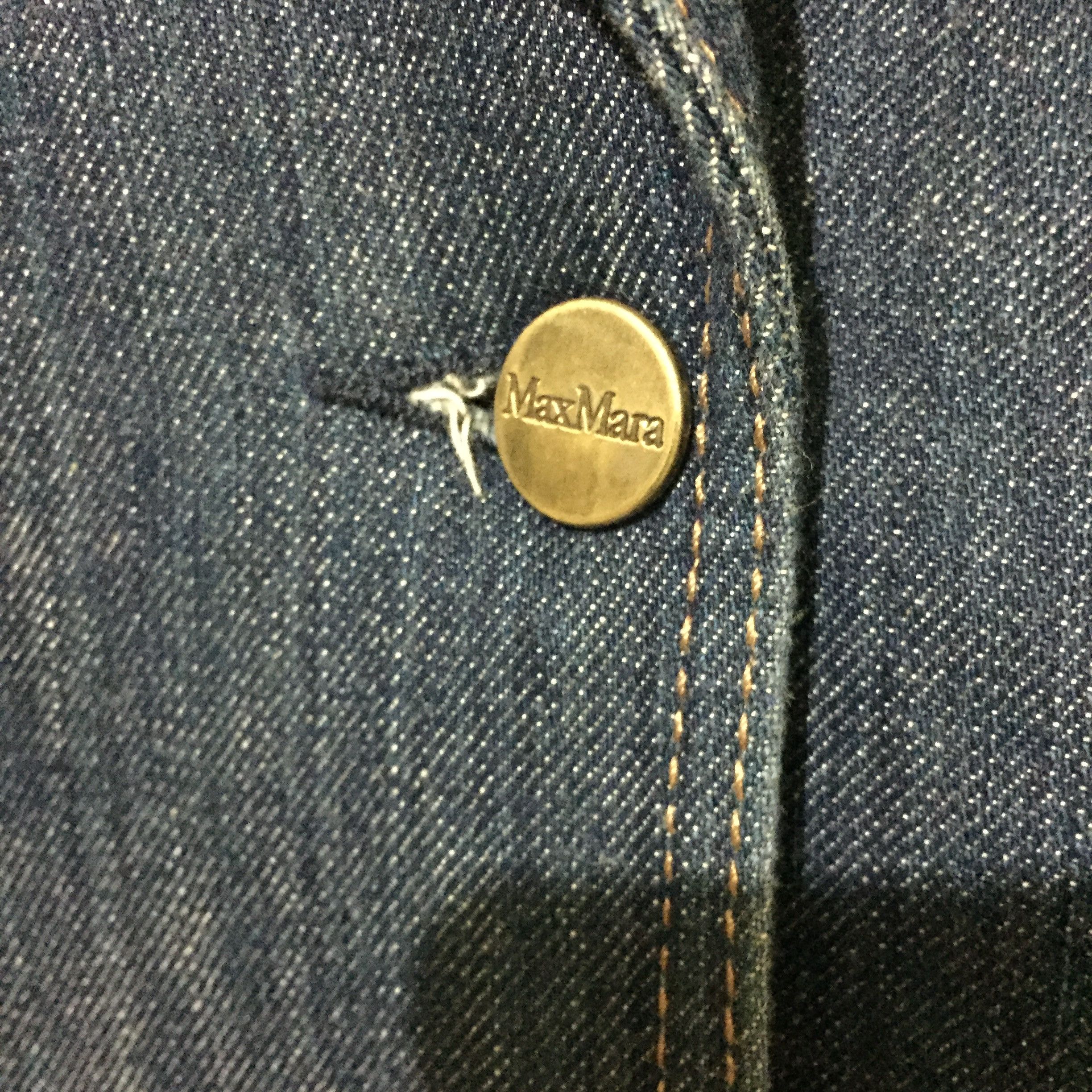 Designer × Japanese Brand × Max Mara Vintage Max Mara Jeans Jacket Italy Size M / US 6-8 / IT 42-44 - 4 Thumbnail