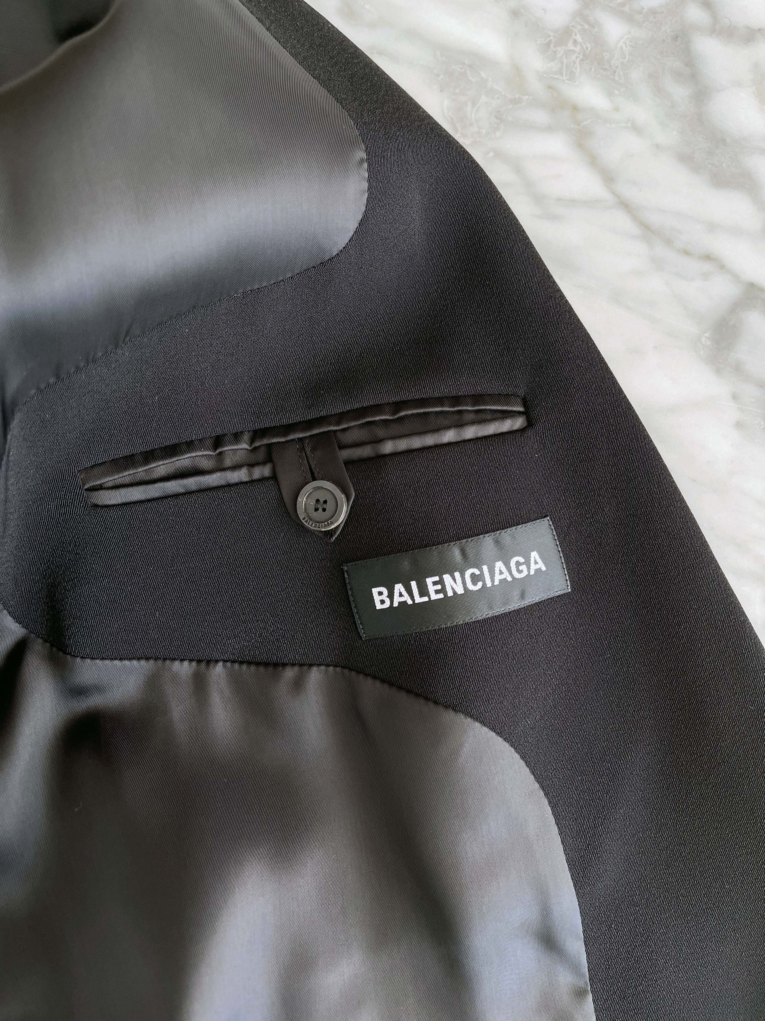 Balenciaga Pre Fall19 Square Shoulder Tailored Jacket (46) Fits 46-50 Size US S / EU 44-46 / 1 - 22 Thumbnail
