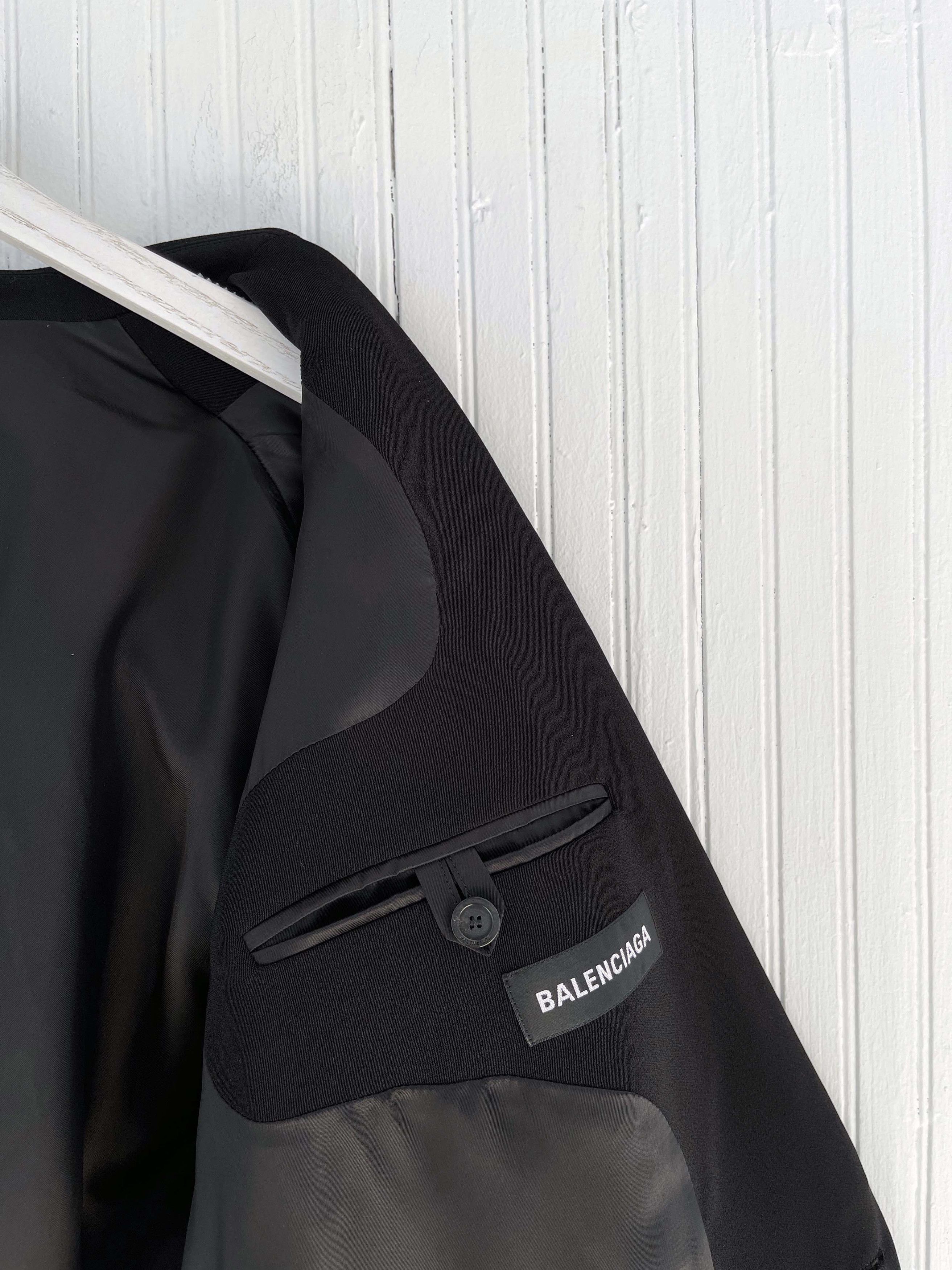 Balenciaga Pre Fall19 Square Shoulder Tailored Jacket (46) Fits 46-50 Size US S / EU 44-46 / 1 - 15 Thumbnail