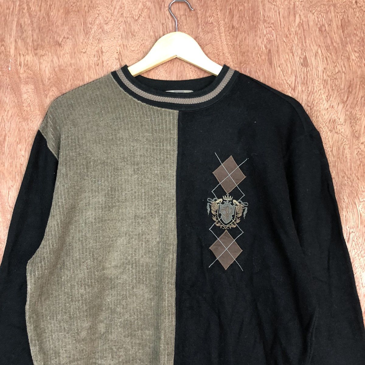 Homespun Knitwear × Japanese Brand Vulgaris Black vintage art Knitwear #6044 Size US M / EU 48-50 / 2 - 2 Thumbnail
