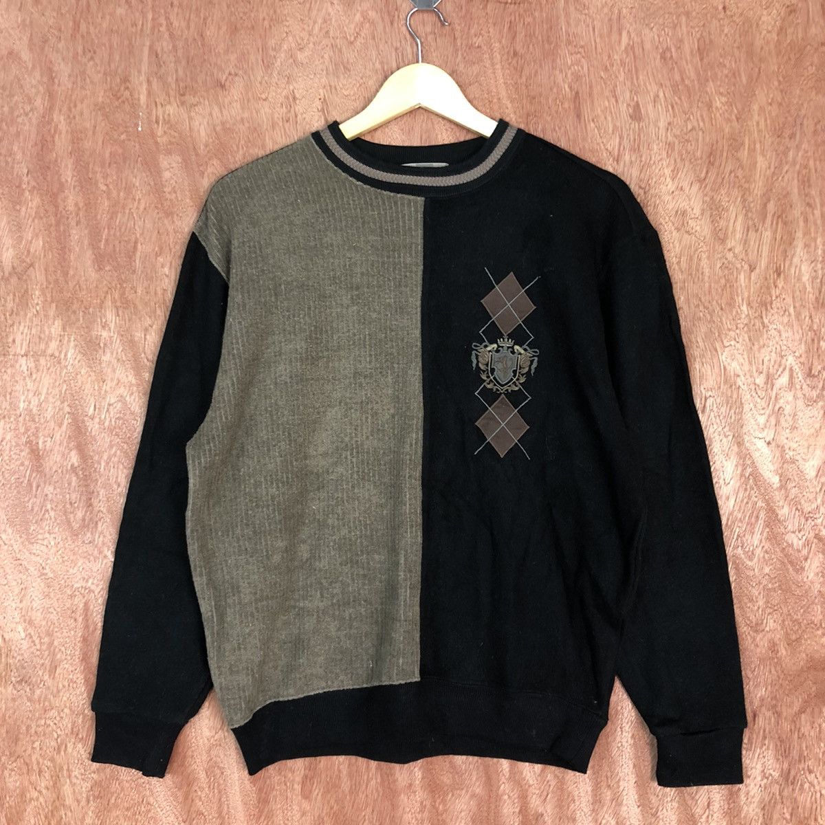 Homespun Knitwear × Japanese Brand Vulgaris Black vintage art Knitwear #6044 Size US M / EU 48-50 / 2 - 3 Thumbnail