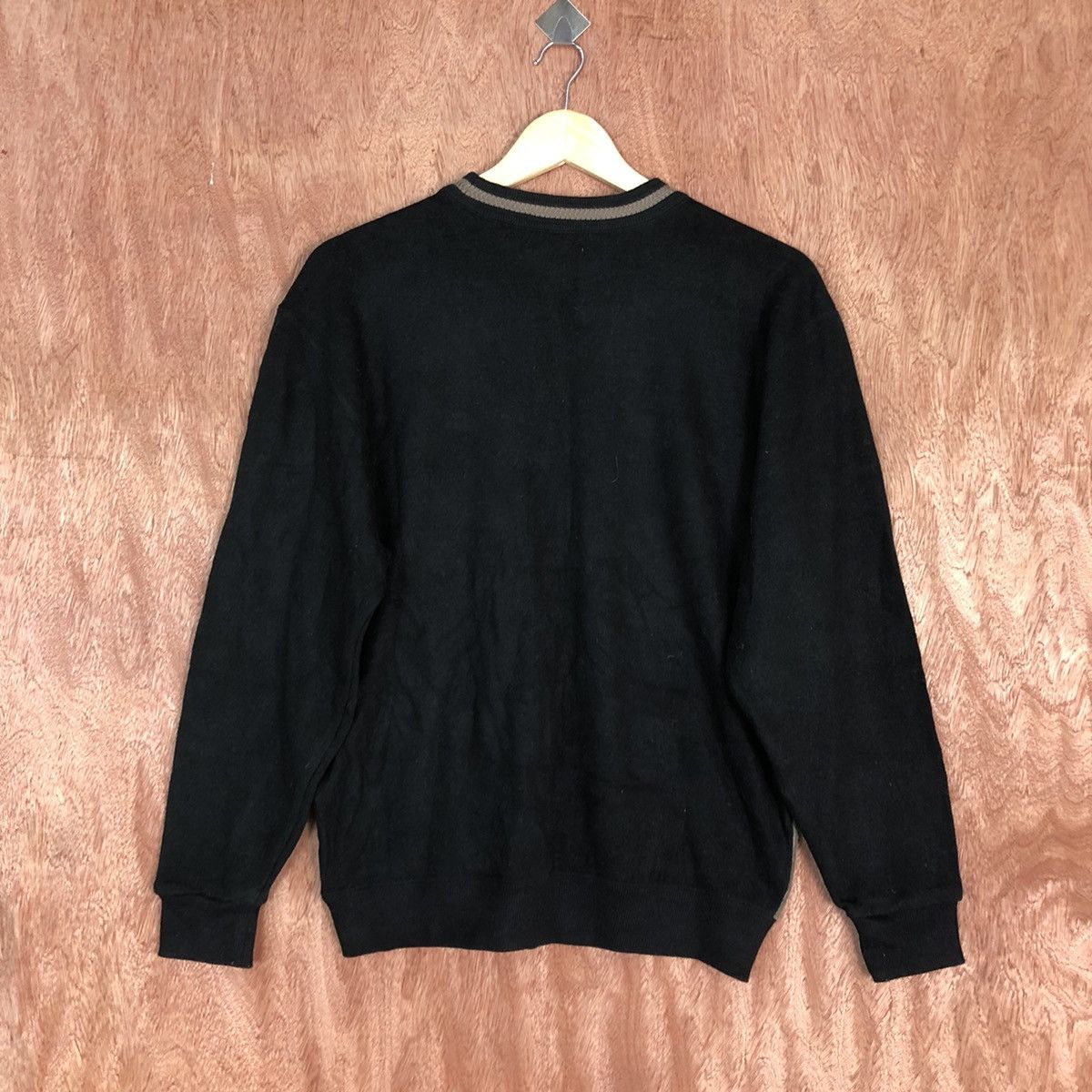 Homespun Knitwear × Japanese Brand Vulgaris Black vintage art Knitwear #6044 Size US M / EU 48-50 / 2 - 11 Thumbnail