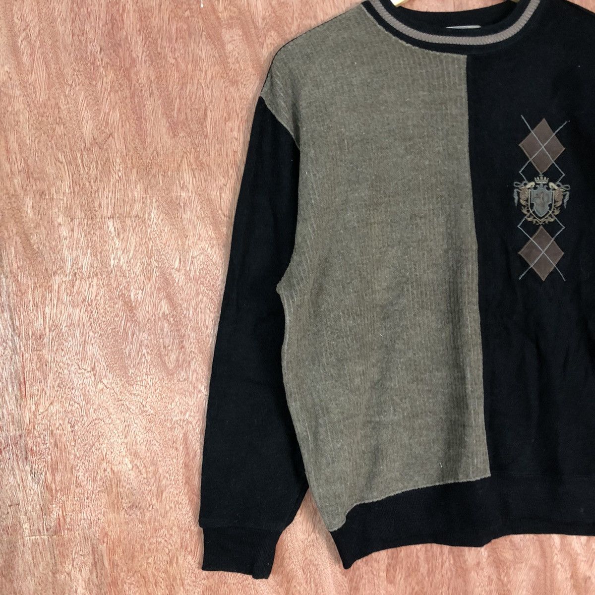 Homespun Knitwear × Japanese Brand Vulgaris Black vintage art Knitwear #6044 Size US M / EU 48-50 / 2 - 7 Thumbnail