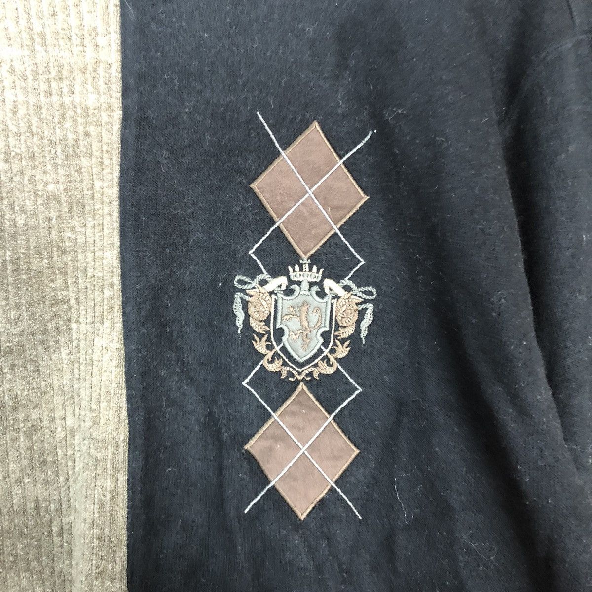 Homespun Knitwear × Japanese Brand Vulgaris Black vintage art Knitwear #6044 Size US M / EU 48-50 / 2 - 9 Thumbnail