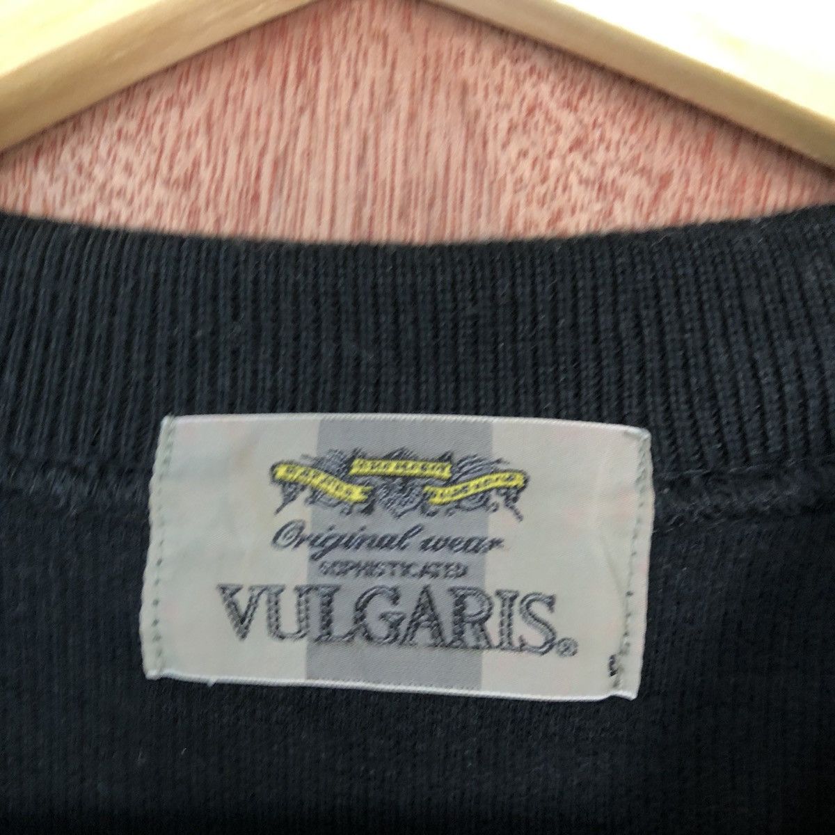 Homespun Knitwear × Japanese Brand Vulgaris Black vintage art Knitwear #6044 Size US M / EU 48-50 / 2 - 10 Thumbnail