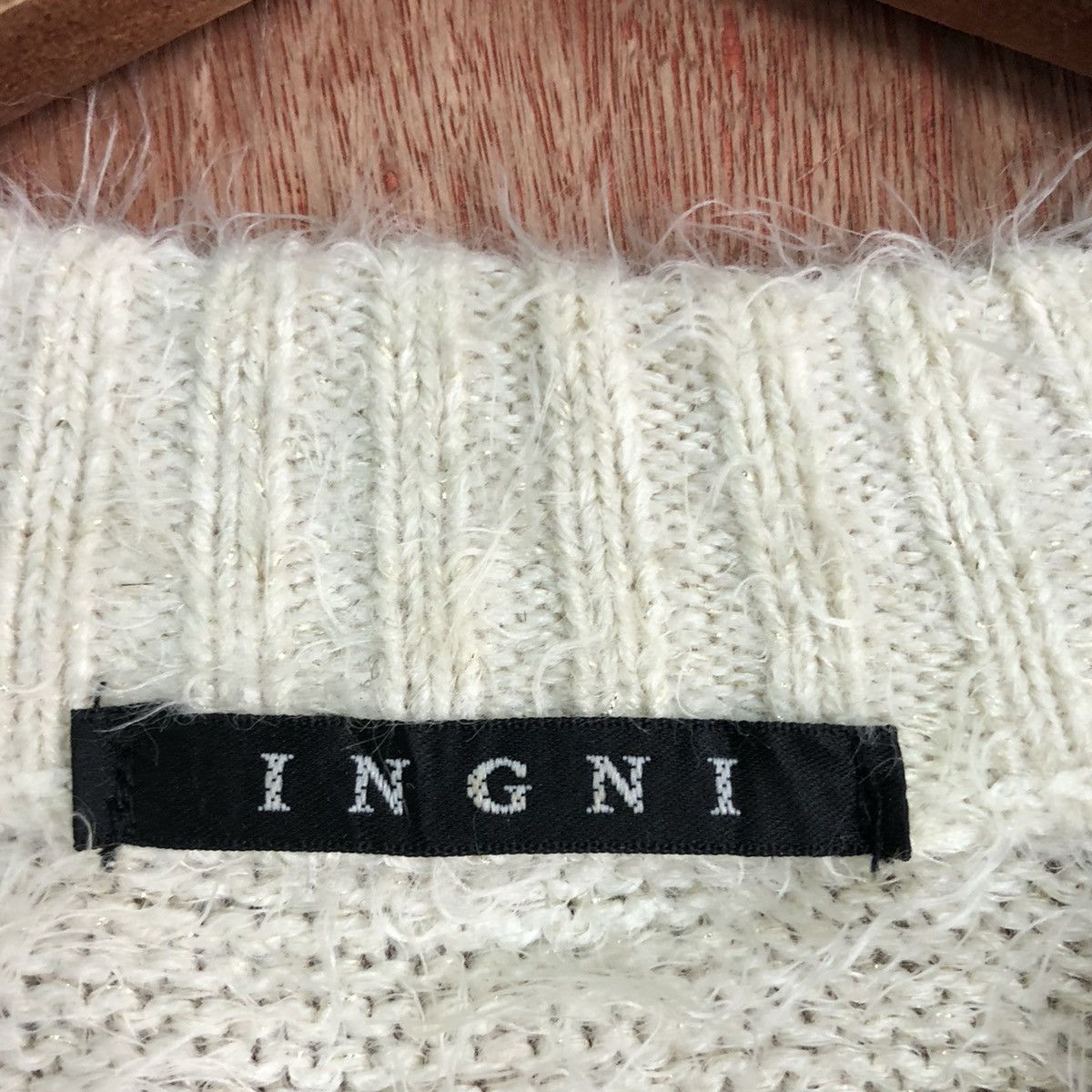Homespun Knitwear × Japanese Brand DLL INGNI White Mohair Shag Shaggy Knitwear #c390 Size S / US 4 / IT 40 - 9 Thumbnail