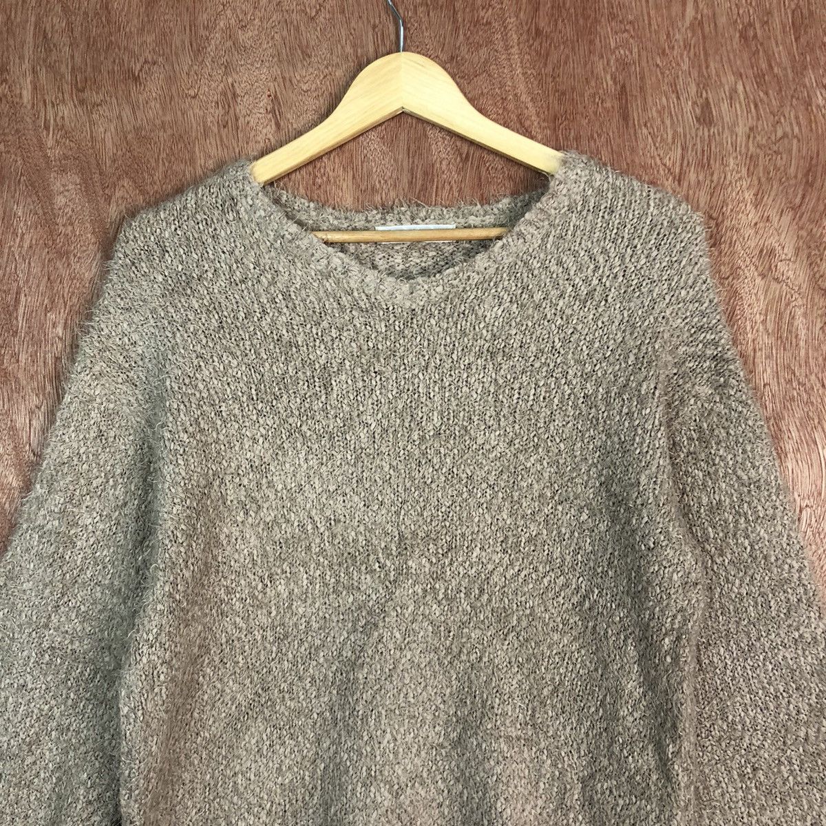 Homespun Knitwear DLL Anne Basket Brown Faded Mohair Shaggy Knitwear #c381 Size US M / EU 48-50 / 2 - 2 Thumbnail