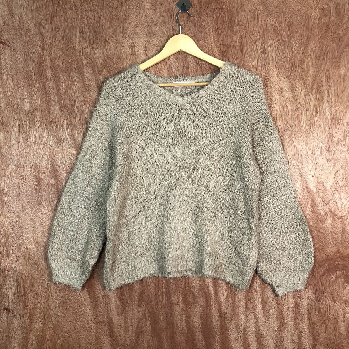 Homespun Knitwear DLL Anne Basket Brown Faded Mohair Shaggy Knitwear #c381 Size US M / EU 48-50 / 2 - 1 Thumbnail