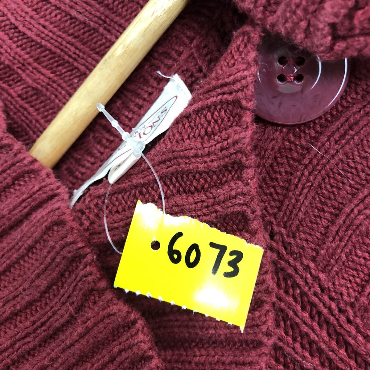 Homespun Knitwear × Northern Reflections Northenn Reflections Maroon cardigan Knitwear #6073 Size US XL / EU 56 / 4 - 12 Thumbnail