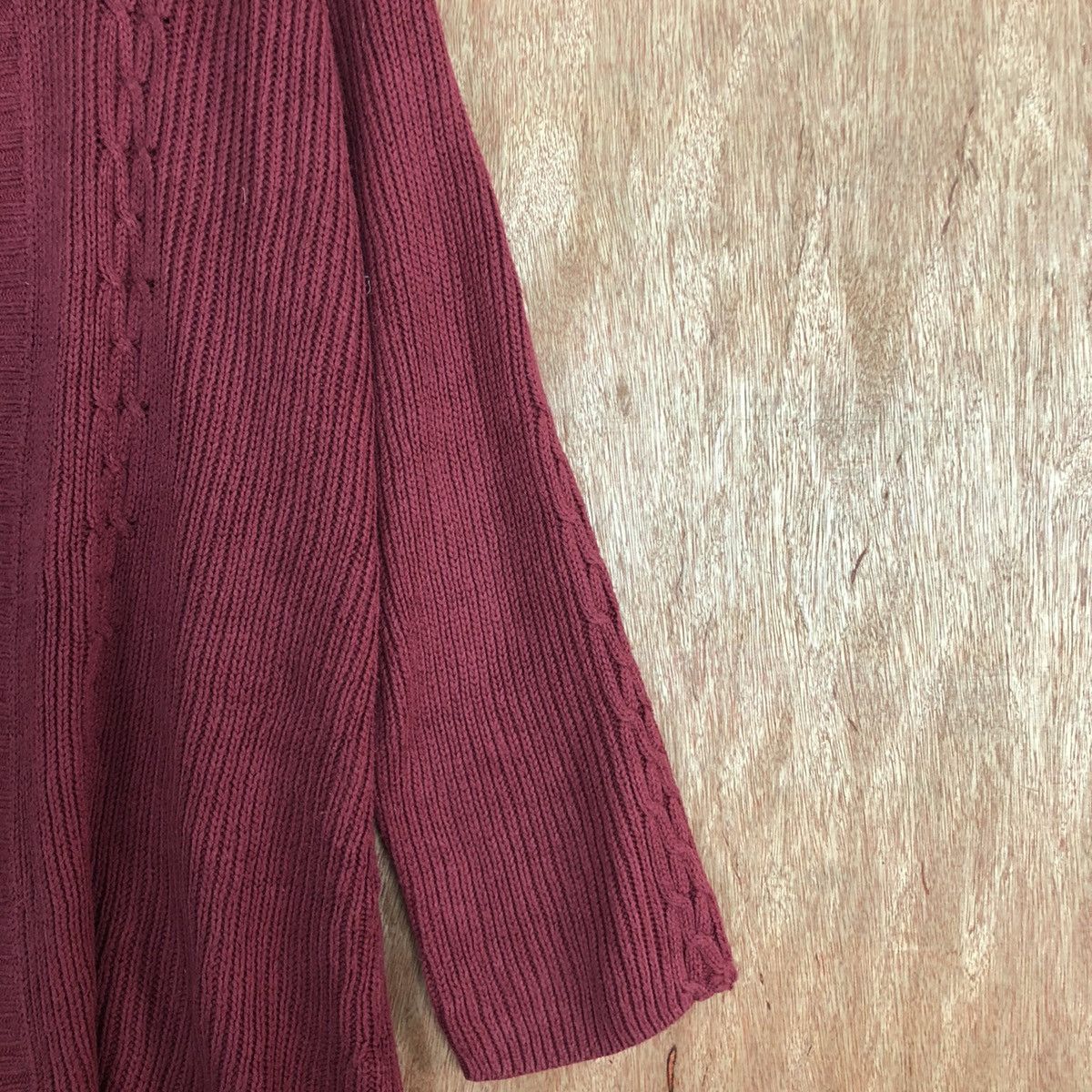 Homespun Knitwear × Northern Reflections Northenn Reflections Maroon cardigan Knitwear #6073 Size US XL / EU 56 / 4 - 5 Thumbnail