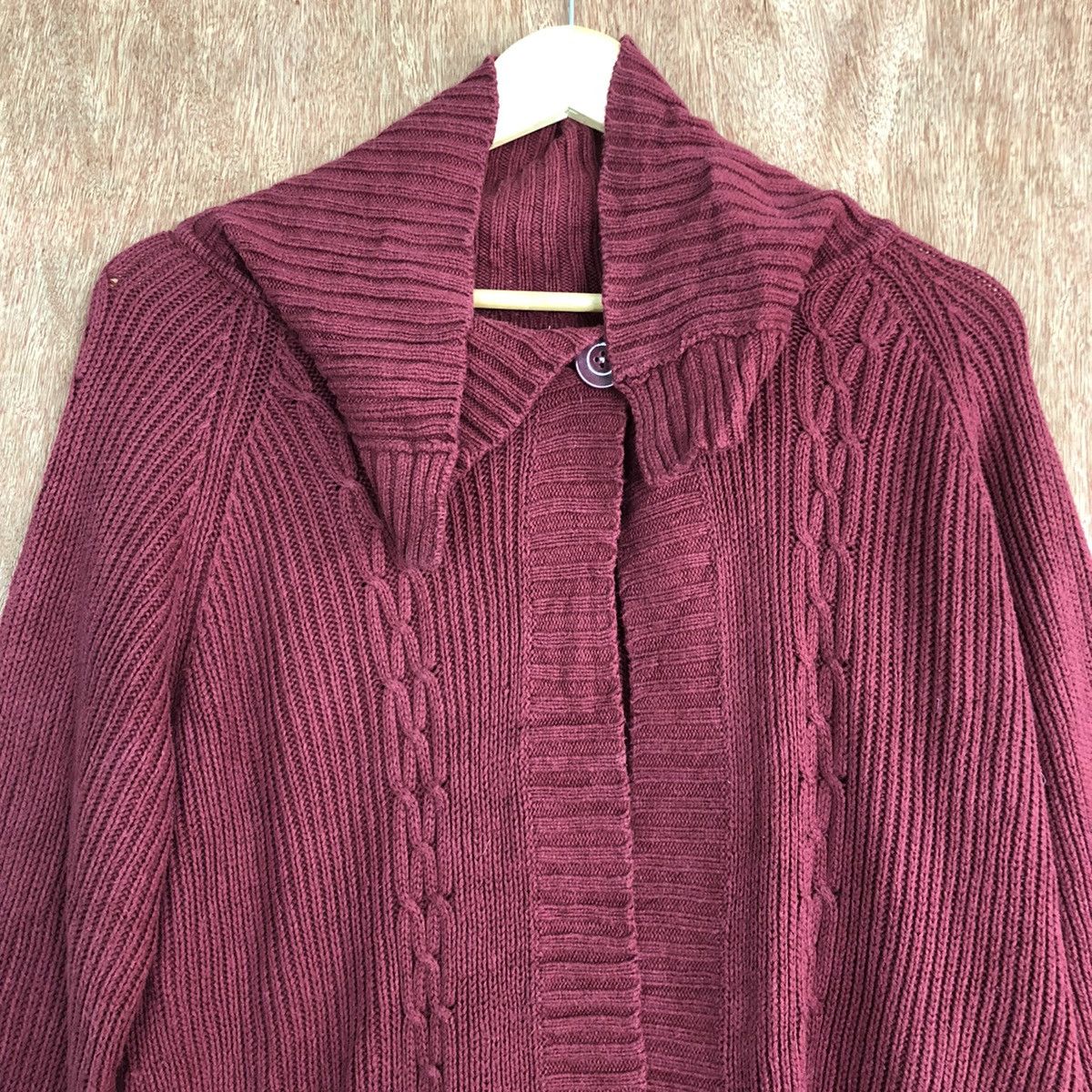 Homespun Knitwear × Northern Reflections Northenn Reflections Maroon cardigan Knitwear #6073 Size US XL / EU 56 / 4 - 8 Thumbnail