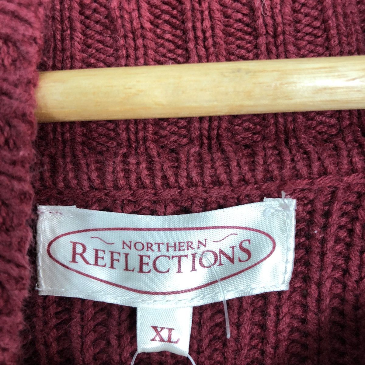 Homespun Knitwear × Northern Reflections Northenn Reflections Maroon cardigan Knitwear #6073 Size US XL / EU 56 / 4 - 9 Thumbnail