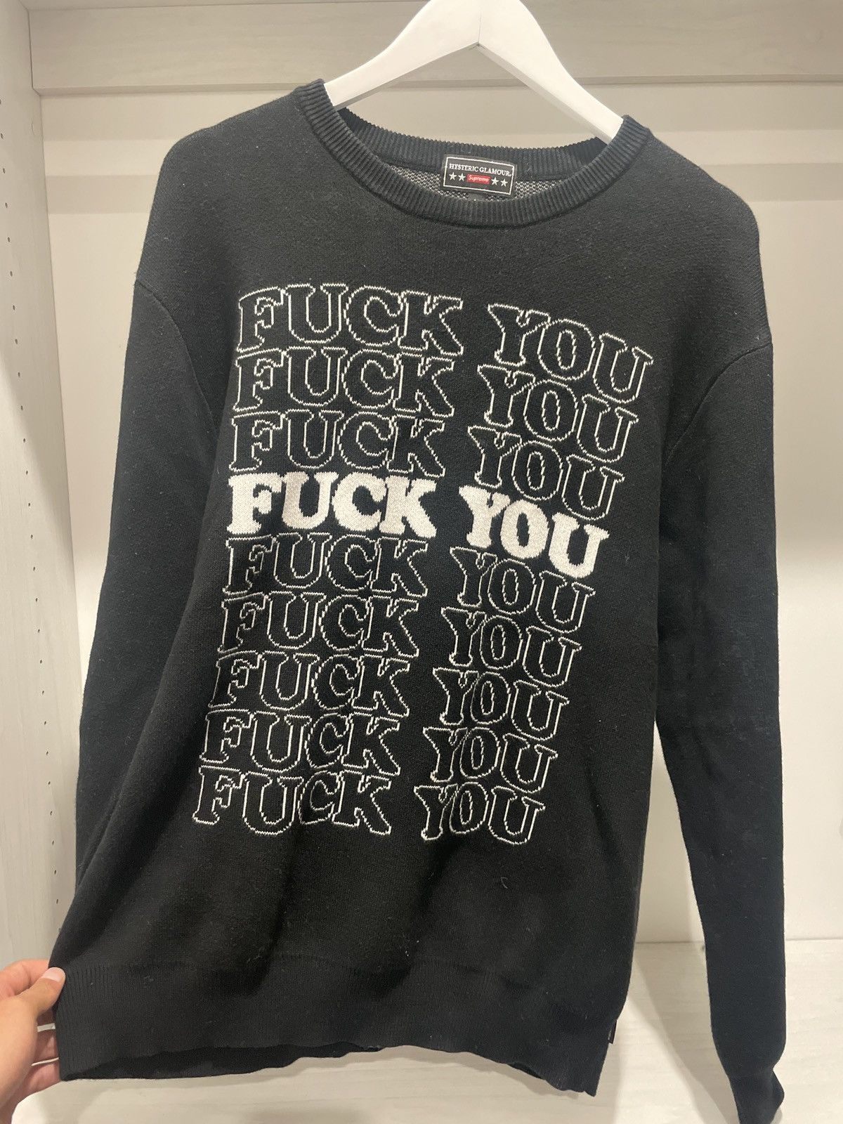 Hysteric Glamour Supreme Fuck You Sweater | Grailed