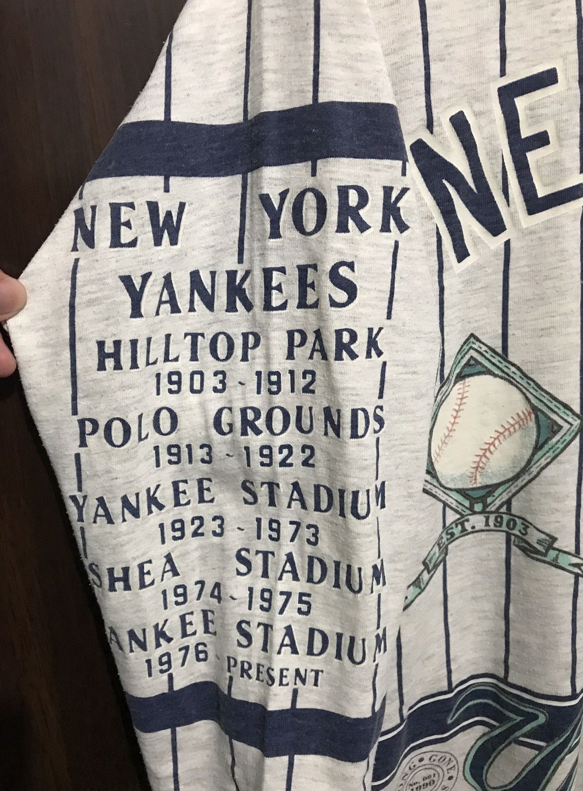 MLB Vintage New York Yankees “Long Gone Series” Baseball Jersey Size US L / EU 52-54 / 3 - 8 Thumbnail
