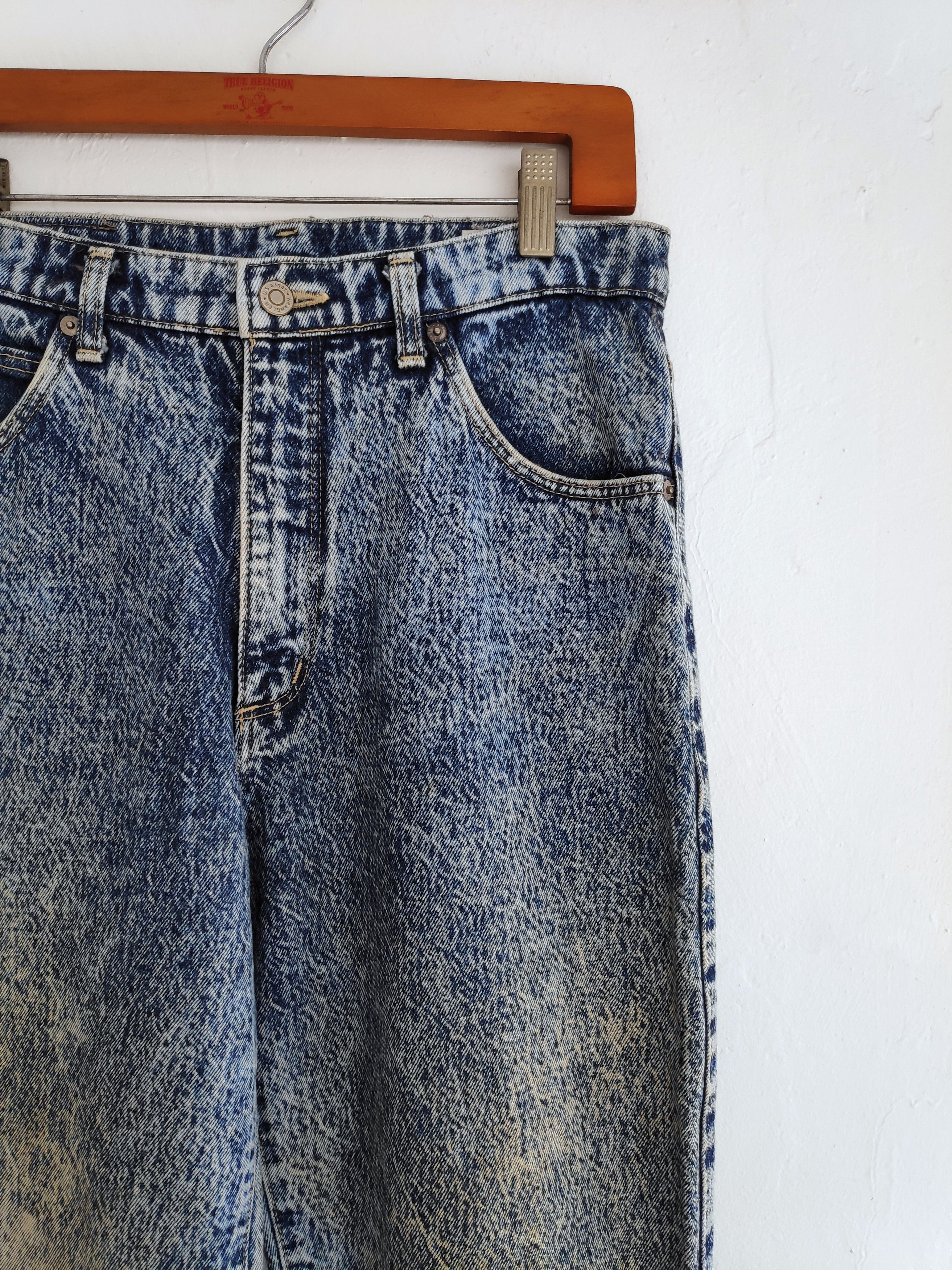 Vintage × Wrangler Wrangler American Acid Stone Washed Bleached Size 30 Size US 30 / EU 46 - 6 Thumbnail