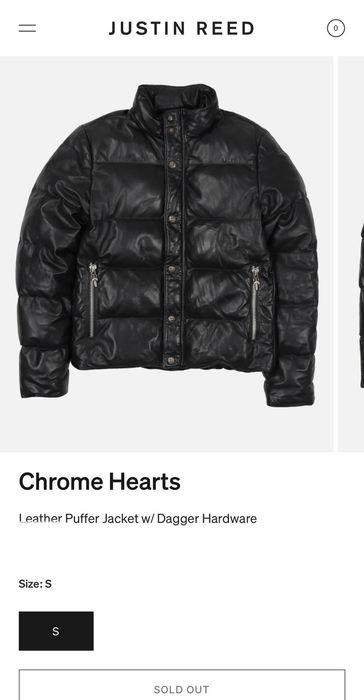 Chrome Hearts CHROME HEARTS LEATHER PUFFER JACKET - RARE | Grailed