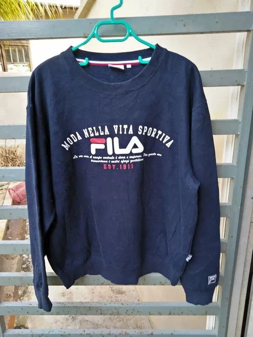 Fila FILA BIG LOGO CREWNECK PULLOVER SWEATSHIRT Size US M / EU 48-50 / 2 - 1 Thumbnail