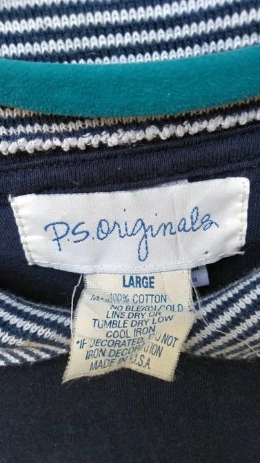 Vintage VINTAGE 90s 1993 PS ORIGINALS ANCHOR SHIRTS Size US L / EU 52-54 / 3 - 4 Thumbnail