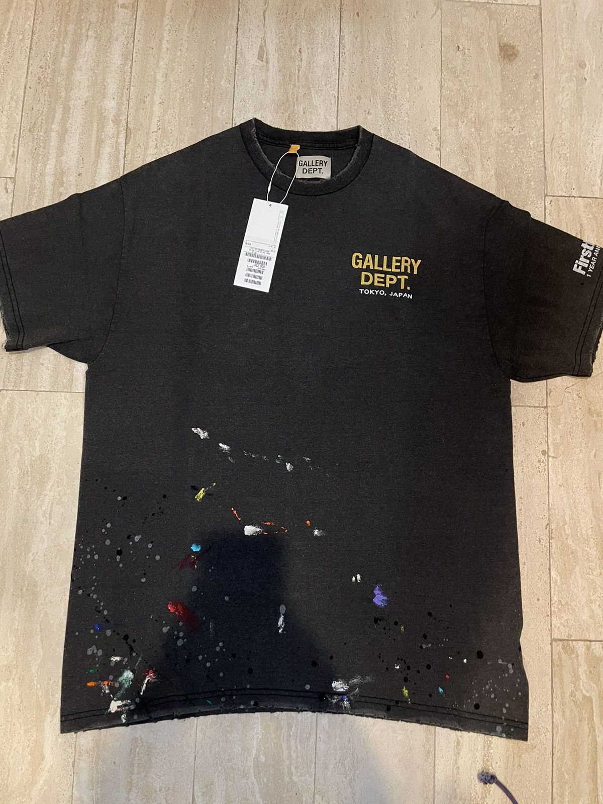 Gallery Dept. Gallery Dept Firsthand Anniversary Tokyo Painted Black Tee |  Grailed