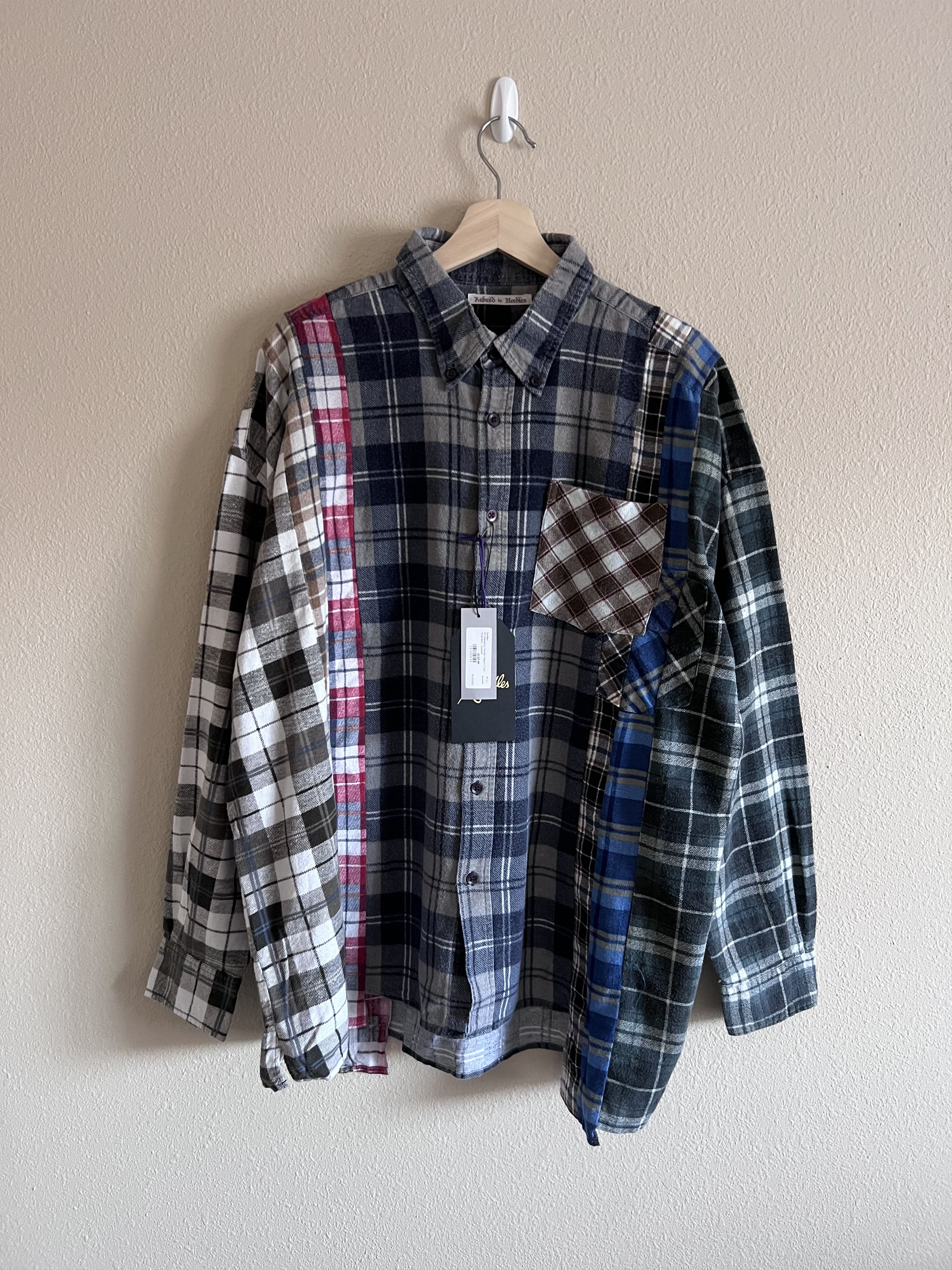 Needles Needles 7 Cuts Zipped Wide Denim Shirt | Grailed