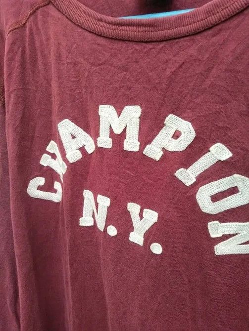 Champion Vintage Champion NY Longsleeves T Shirt Big Logo.Embroidery Size US M / EU 48-50 / 2 - 3 Thumbnail