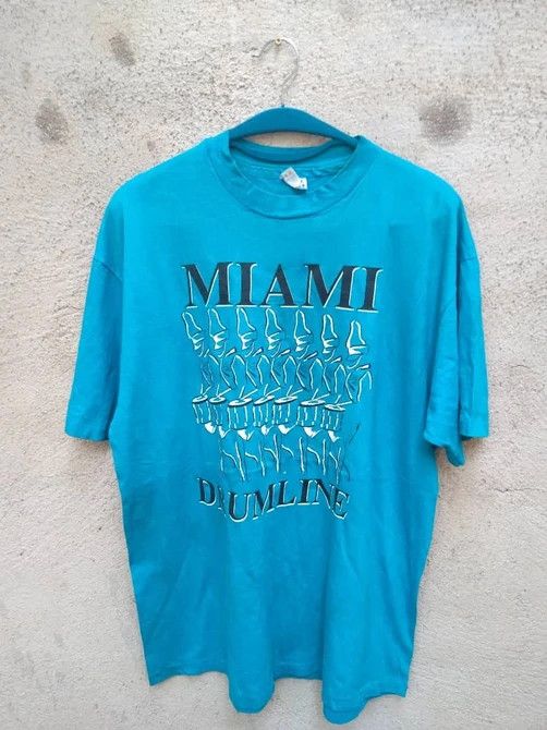 Vintage 90s MIAMI DRUMLINE T SHIRTS Size US XL / EU 56 / 4 - 1 Thumbnail