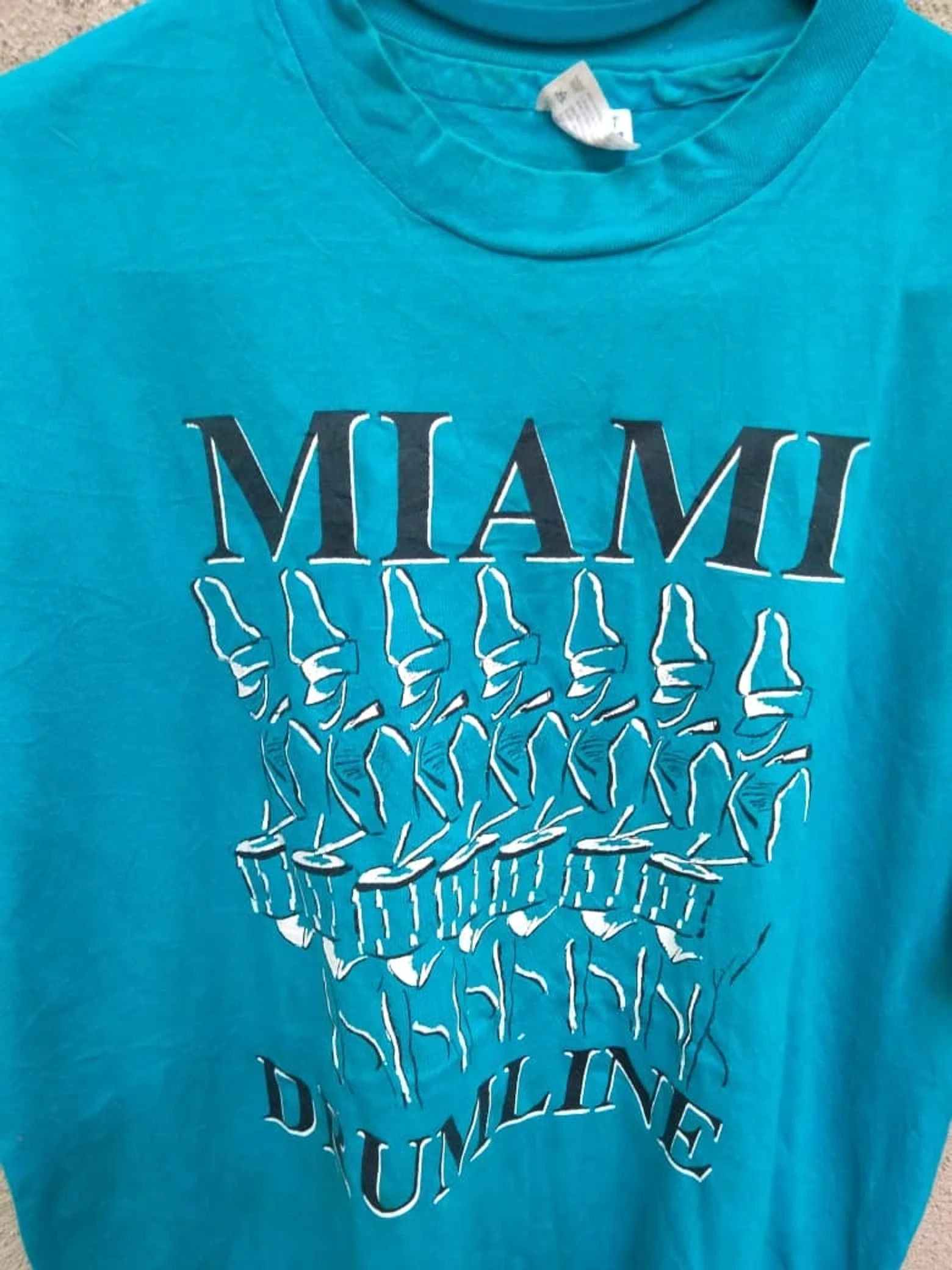 Vintage 90s MIAMI DRUMLINE T SHIRTS Size US XL / EU 56 / 4 - 2 Thumbnail