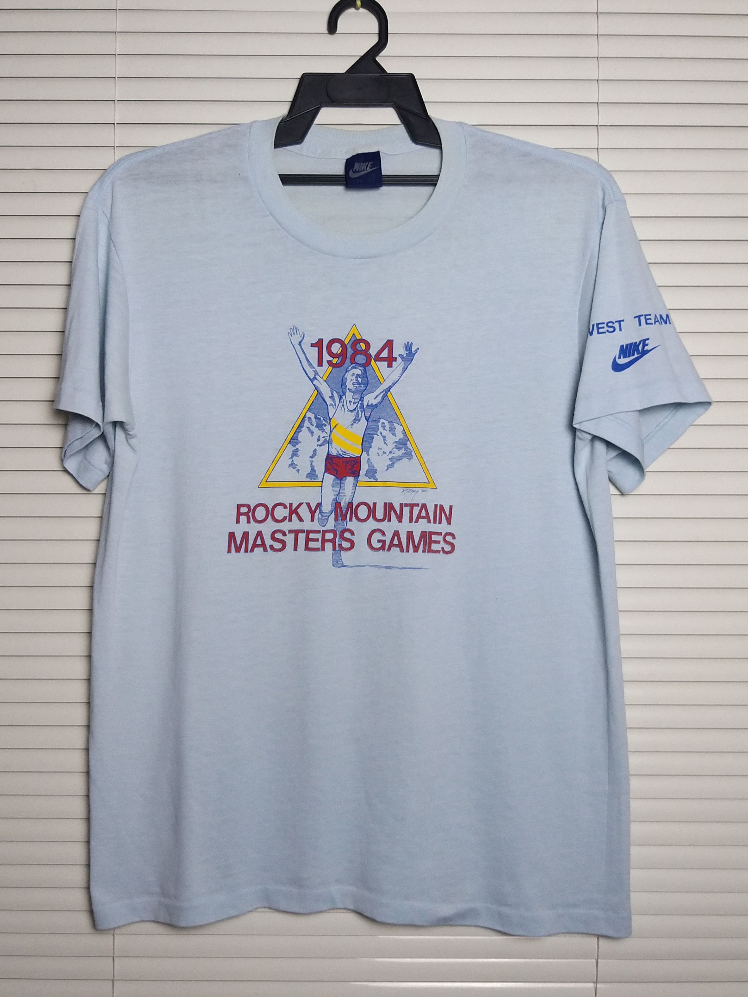 Nike RARES🔥VINTAGE 80'S NIKE ROCKY MOUNTAIN MASTERS GAMES SHIRT Size US L / EU 52-54 / 3 - 2 Thumbnail