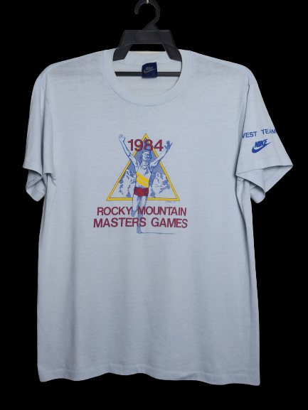 Nike RARES🔥VINTAGE 80'S NIKE ROCKY MOUNTAIN MASTERS GAMES SHIRT Size US L / EU 52-54 / 3 - 1 Thumbnail