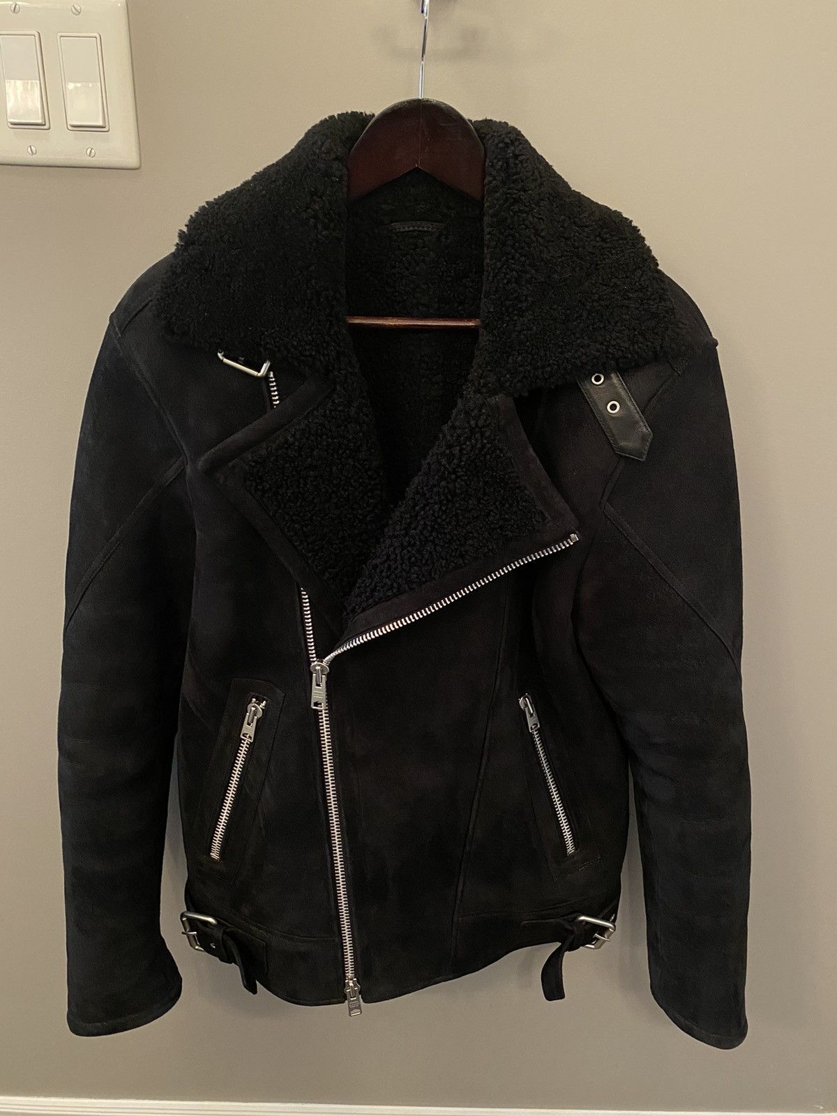 Allsaints myers shearling jacket hotsell