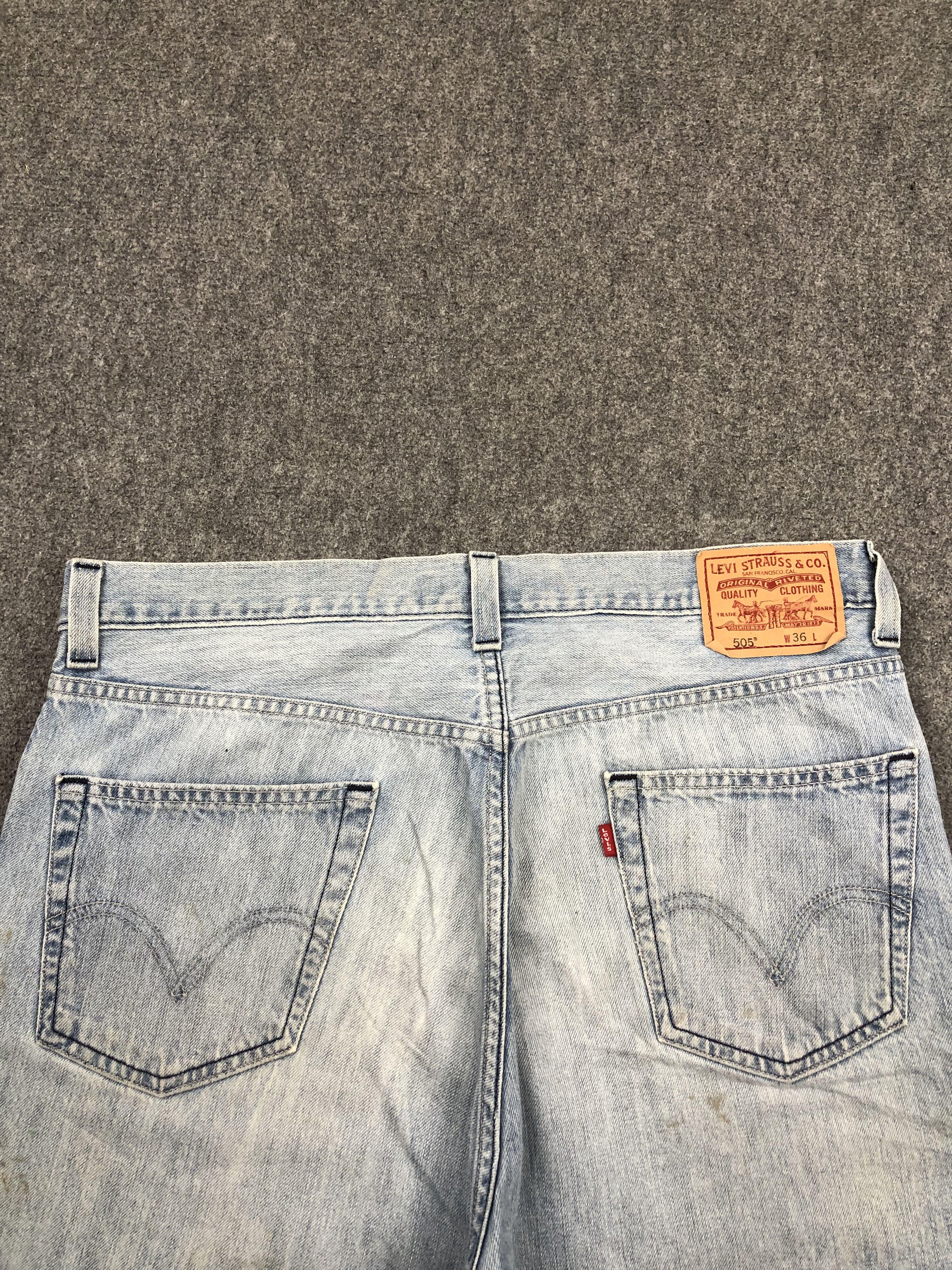 Levi's Vintage Levis 505 Light Wash Jeans DP1627 Size US 38 / EU 54 - 4 Thumbnail