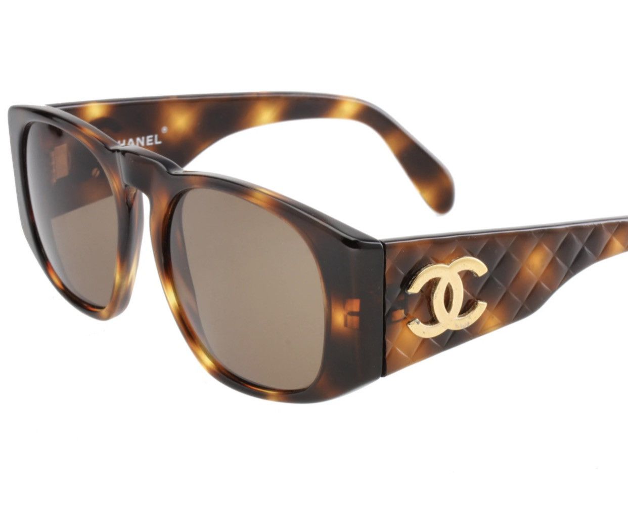 New Vintage Chanel 5043B Tortoise Rectangular Frame Sunglasses Made In  Italy Y2K For Sale at 1stDibs
