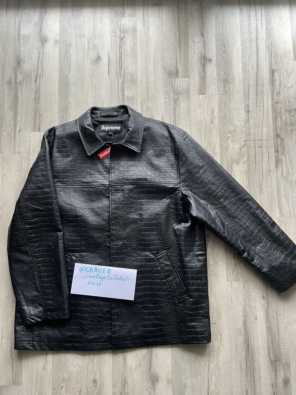 supreme 2022ss faux croc car coat XL 野村訓一着用 JACKET - ブランド別