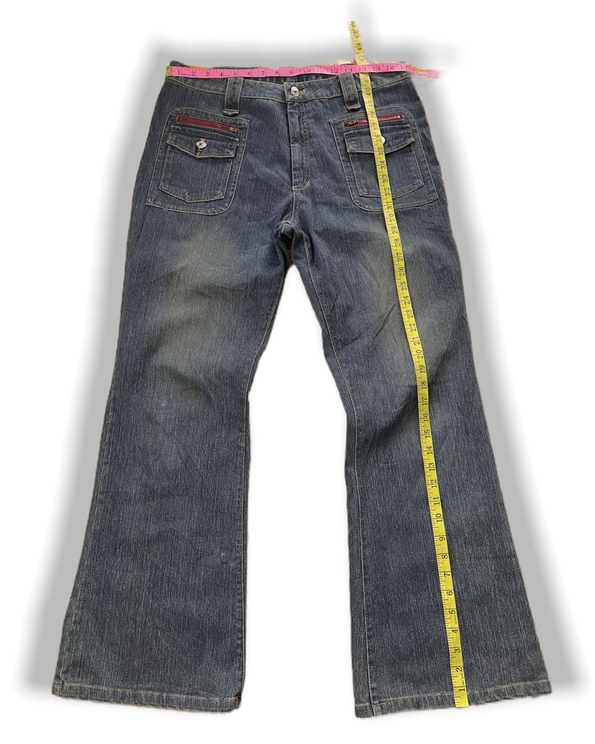 Japanese Brand FRONT POCKETS DENIM JEANS UNBRANDED JAPANESE BOOT CUT Size US 34 / EU 50 - 5 Thumbnail