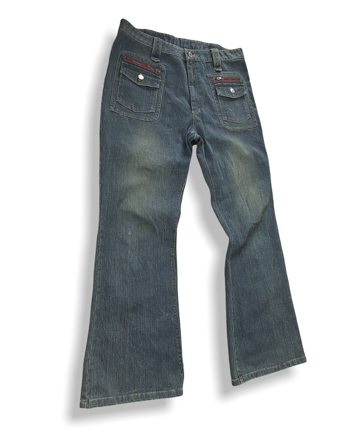 Japanese Brand FRONT POCKETS DENIM JEANS UNBRANDED JAPANESE BOOT CUT Size US 34 / EU 50 - 3 Thumbnail