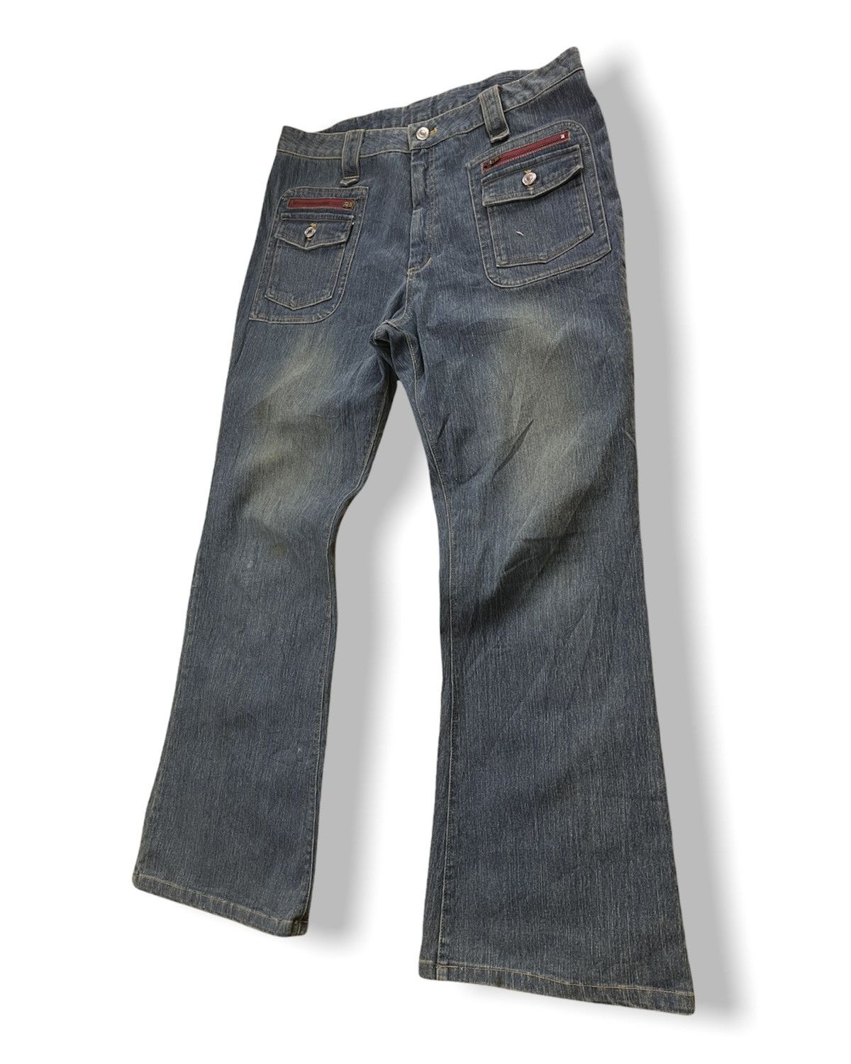 Japanese Brand FRONT POCKETS DENIM JEANS UNBRANDED JAPANESE BOOT CUT Size US 34 / EU 50 - 4 Thumbnail