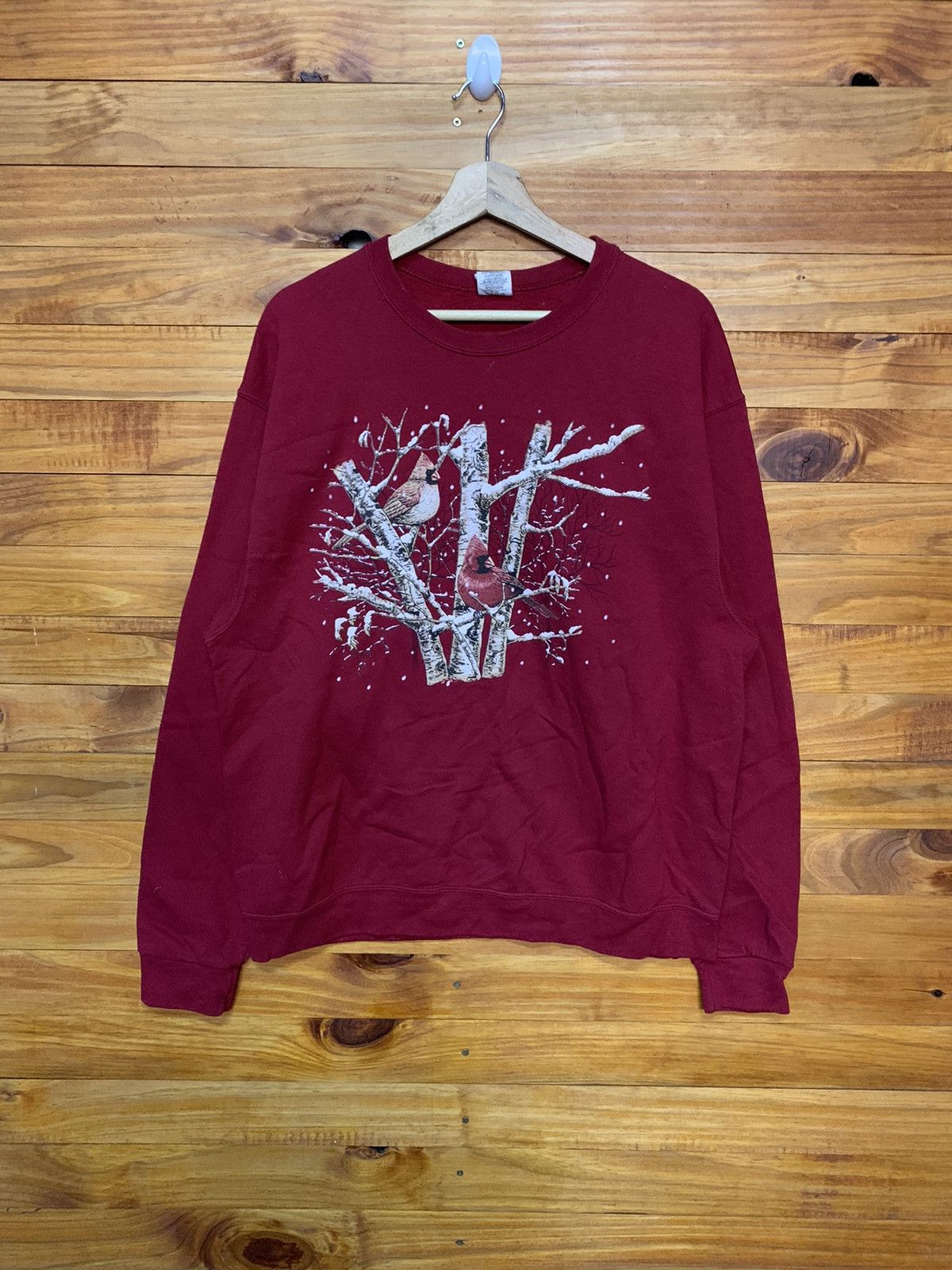 Vintage Vintage 90s Bird Big Logo Sweatshirts Size US L / EU 52-54 / 3 - 1 Thumbnail