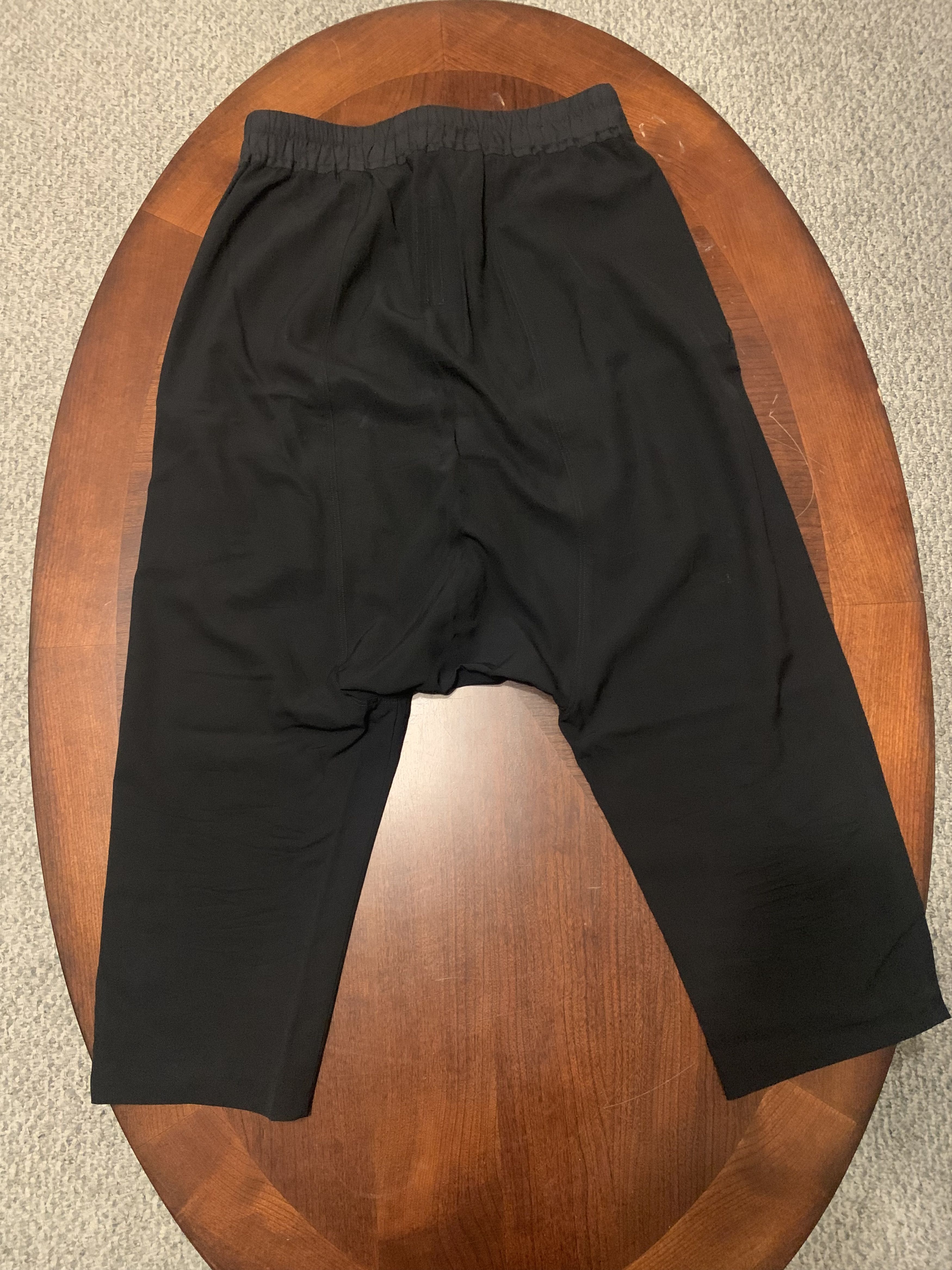 Rick Owens Black Cropped Drawstring Trousers Size US 30 / EU 46 - 2 Thumbnail