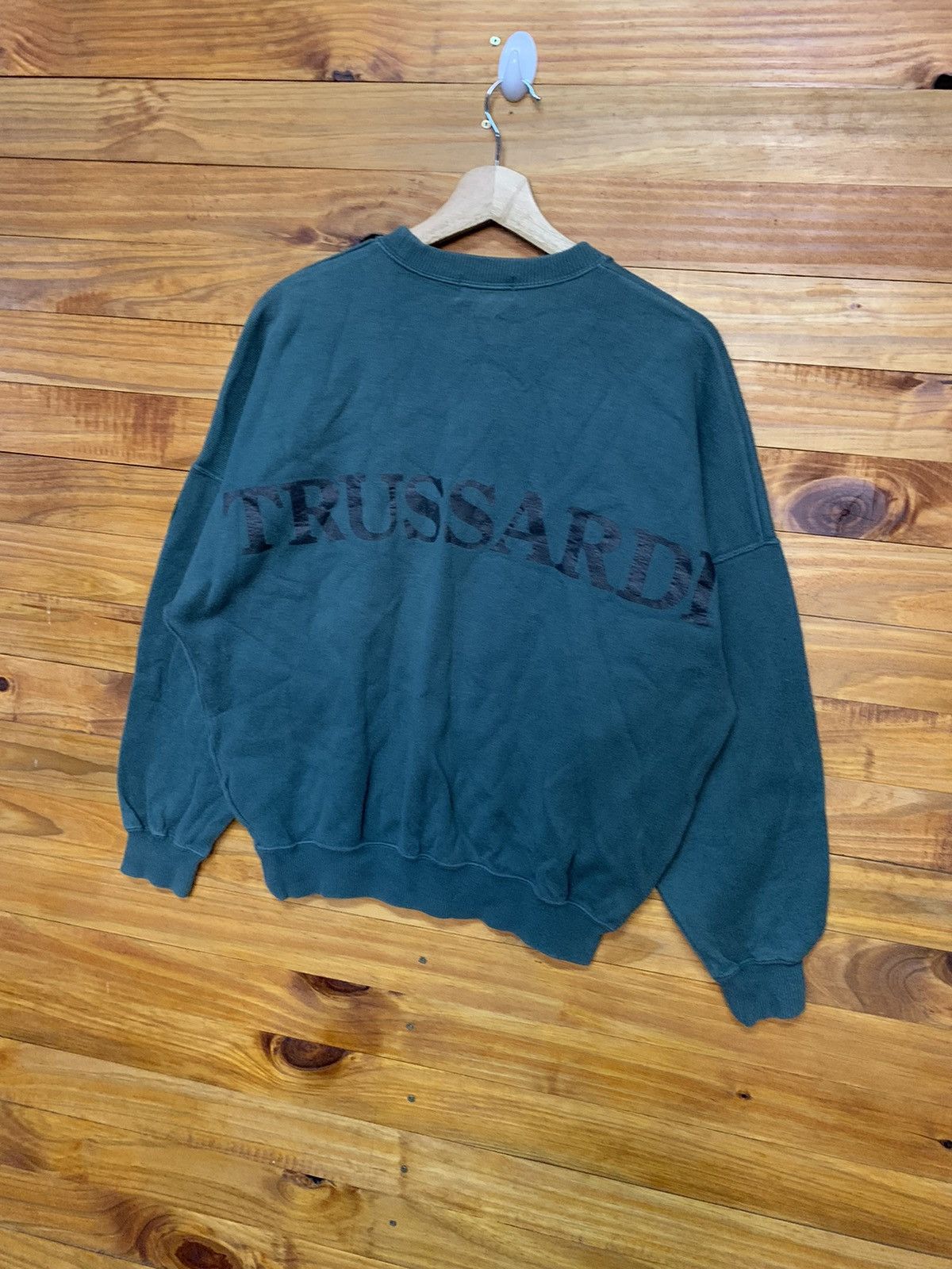 Trussardi Vintage Trussardi Spell Out Sweatshirts Size US M / EU 48-50 / 2 - 2 Thumbnail