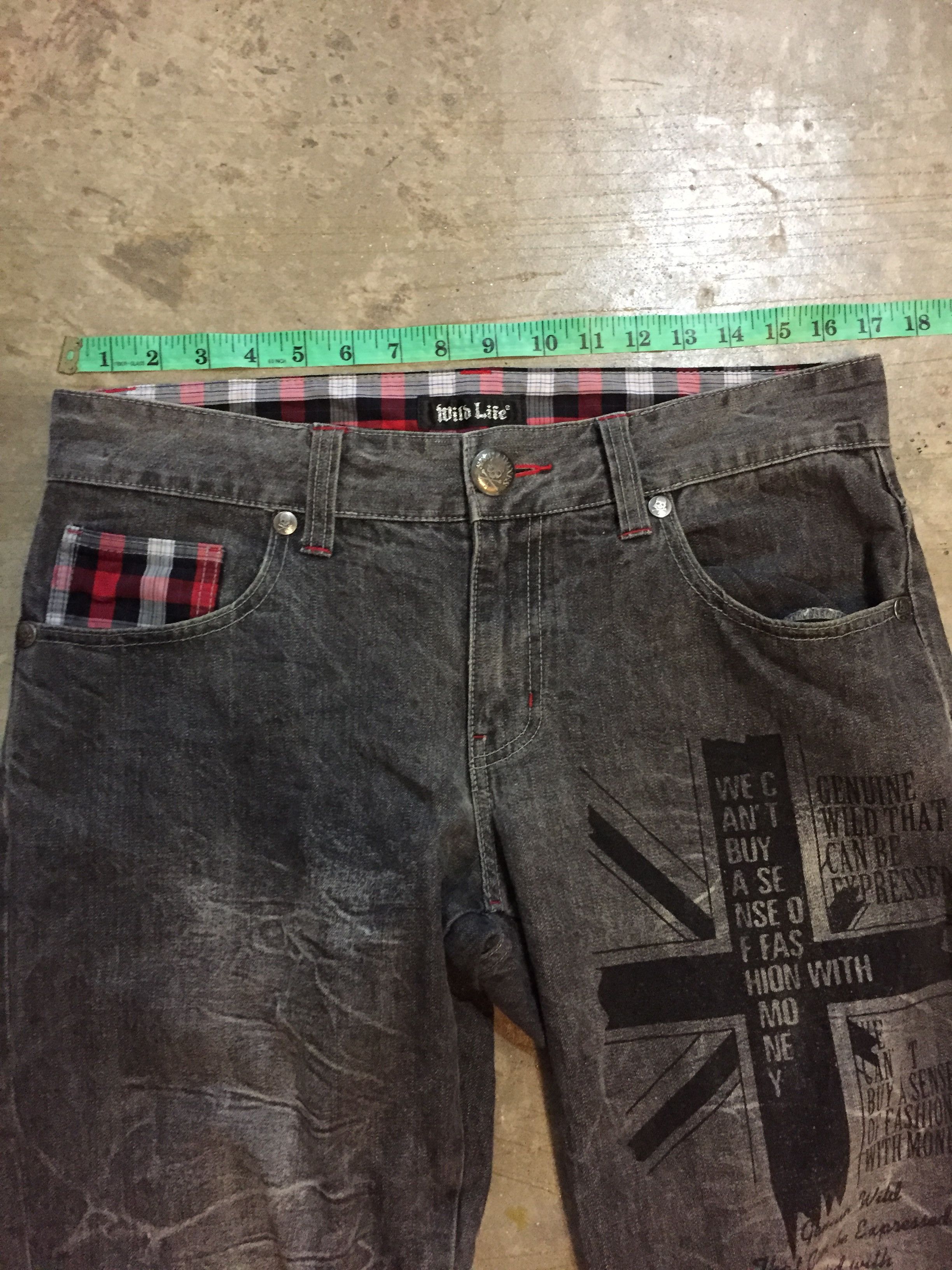 Japanese Brand Japanese Brand Wild Life cross poem stone wash denim Size US 34 / EU 50 - 10 Thumbnail
