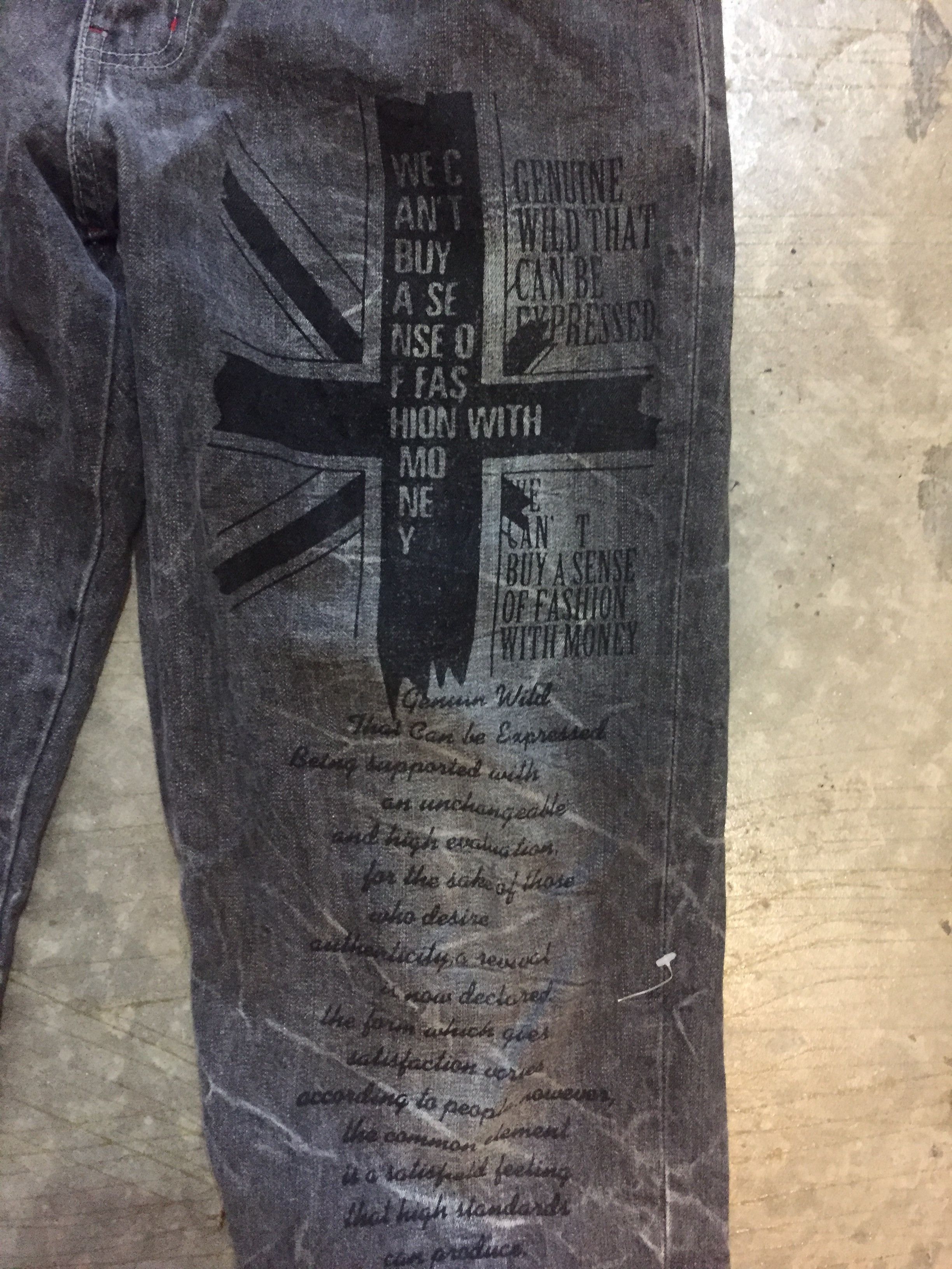 Japanese Brand Japanese Brand Wild Life cross poem stone wash denim Size US 34 / EU 50 - 5 Thumbnail