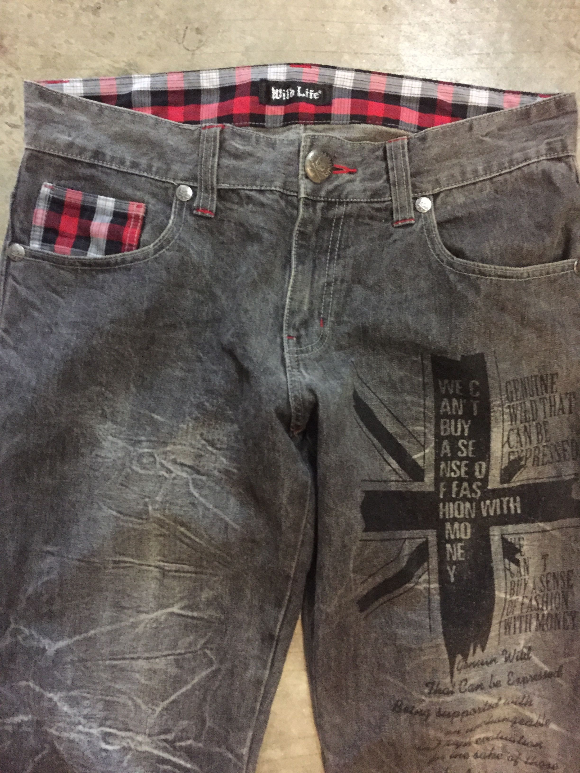 Japanese Brand Japanese Brand Wild Life cross poem stone wash denim Size US 34 / EU 50 - 3 Thumbnail