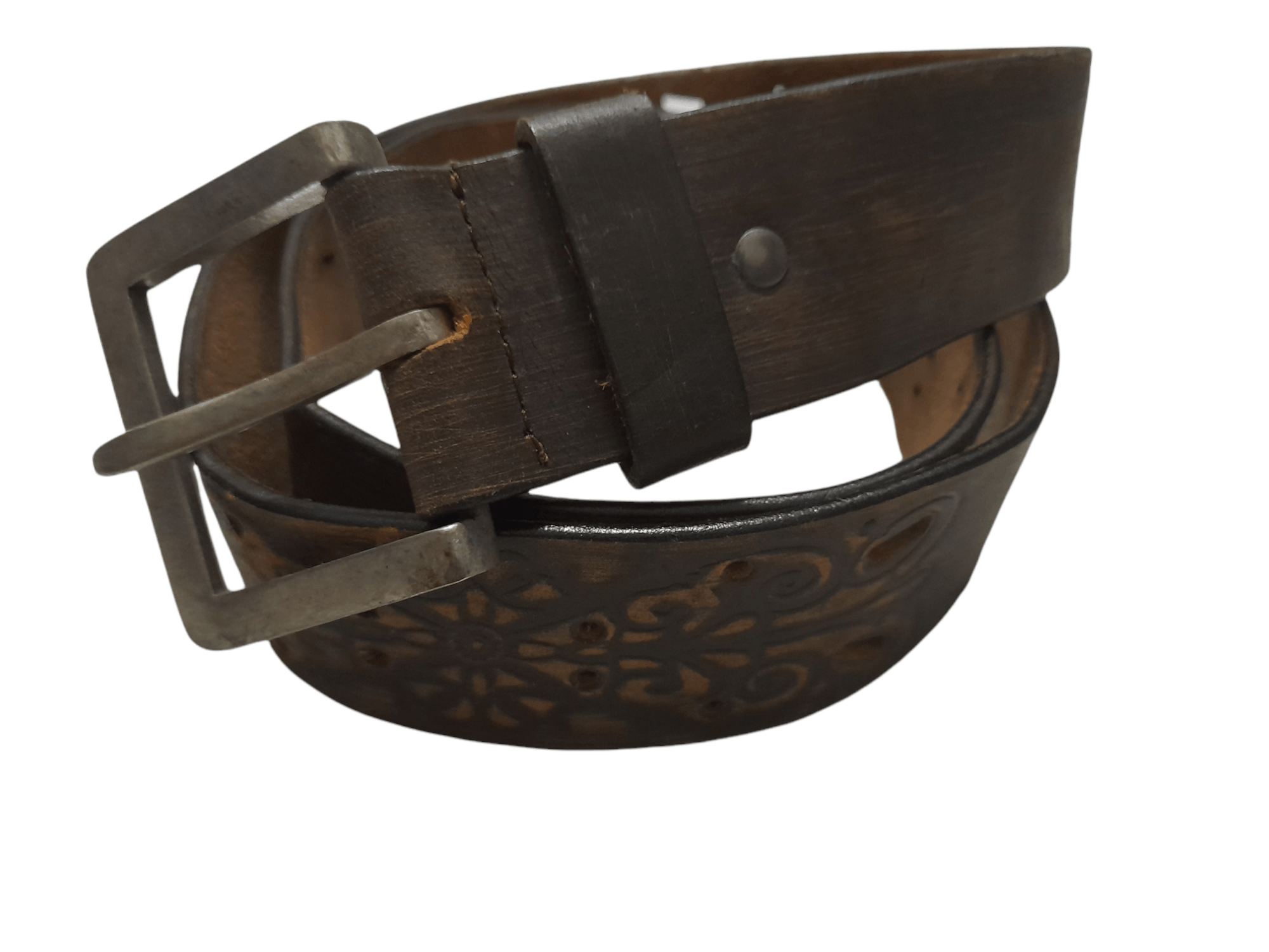 Branded Leather KOOLHAAS Leather Art Belt (D825) Size ONE SIZE - 2 Thumbnail