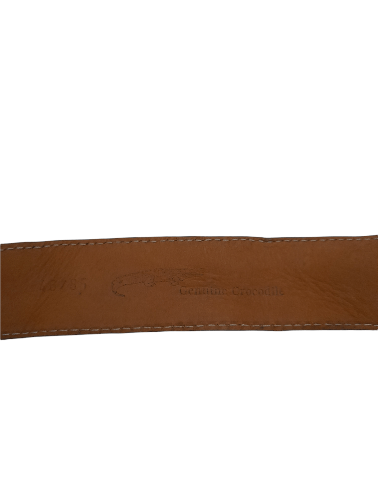 Genuine Leather RH Milano Reptile Crocodile Leather Belt (D826) Size ONE SIZE - 7 Thumbnail