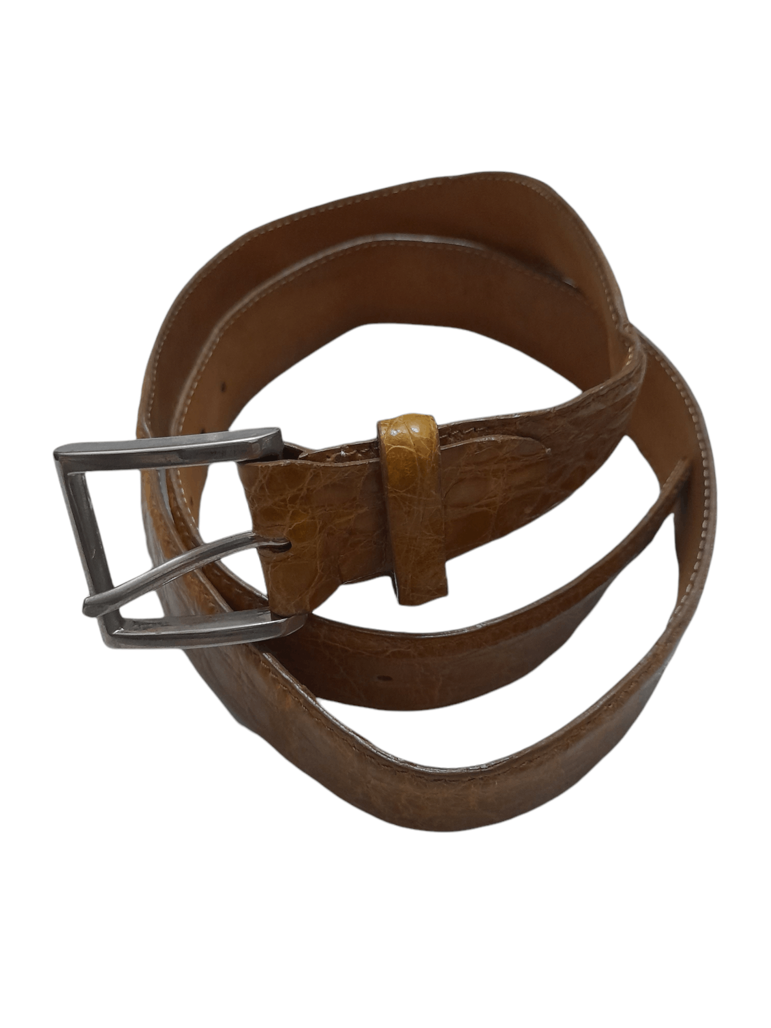 Genuine Leather RH Milano Reptile Crocodile Leather Belt (D826) Size ONE SIZE - 1 Thumbnail