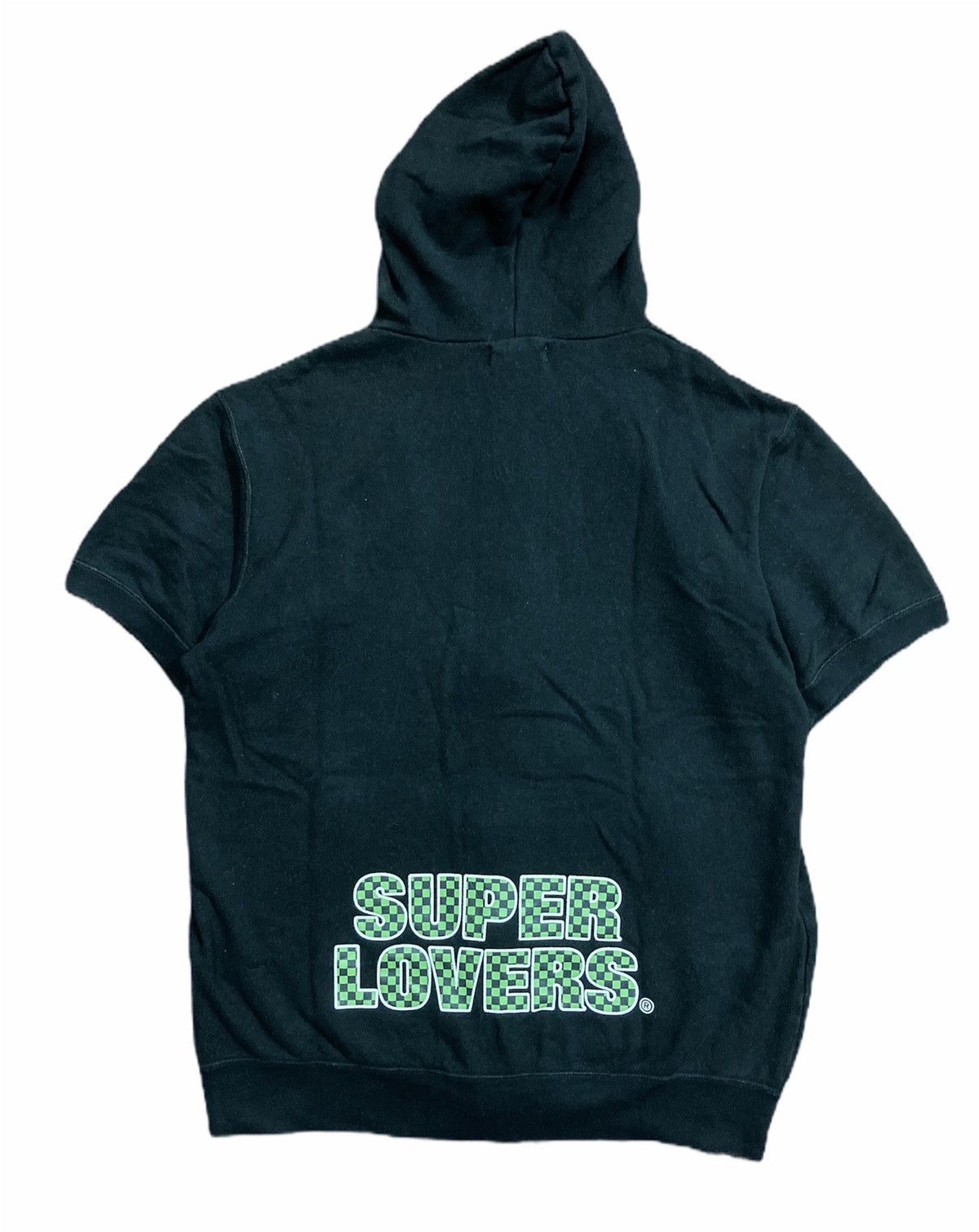 Japanese Brand Super Lovers Short Sleeve Spellout Hoodie Size US M / EU 48-50 / 2 - 1 Thumbnail